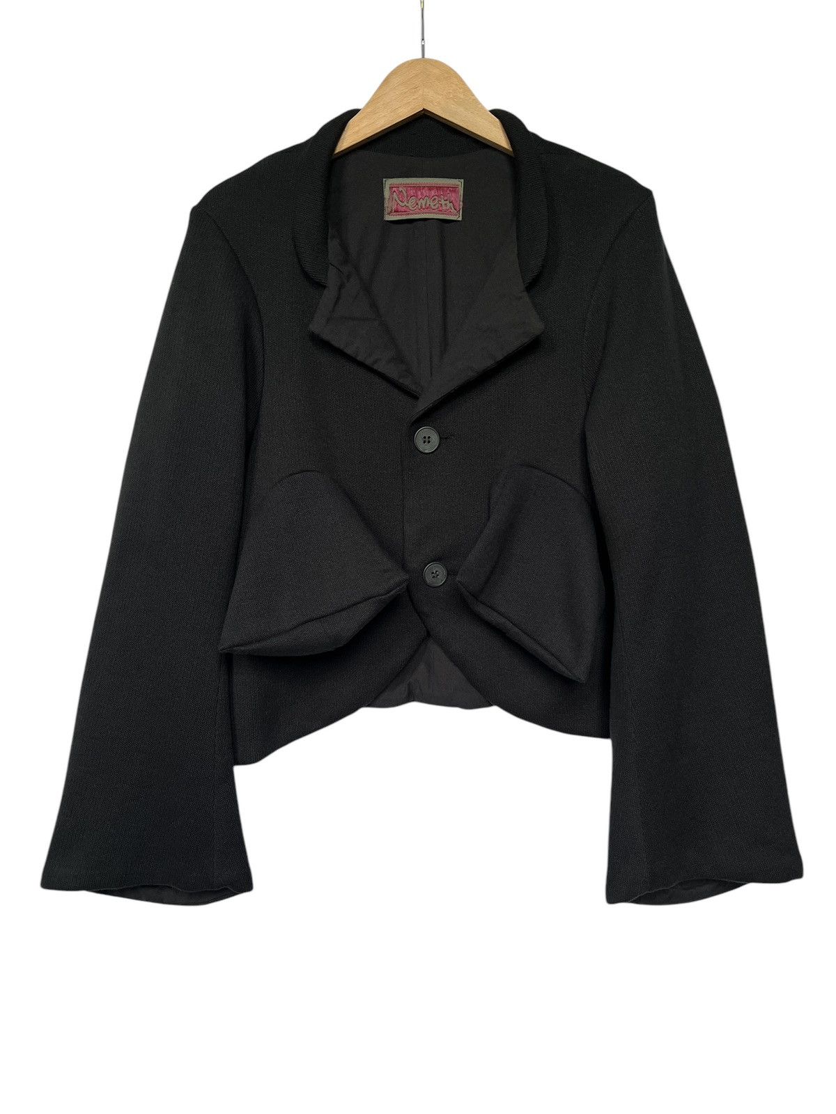 Christopher Nemeth Vintage 1990s Nemeth Unusual Cropped Blazer Jacket Size US M / EU 48-50 / 2 - 1 Thumbnail