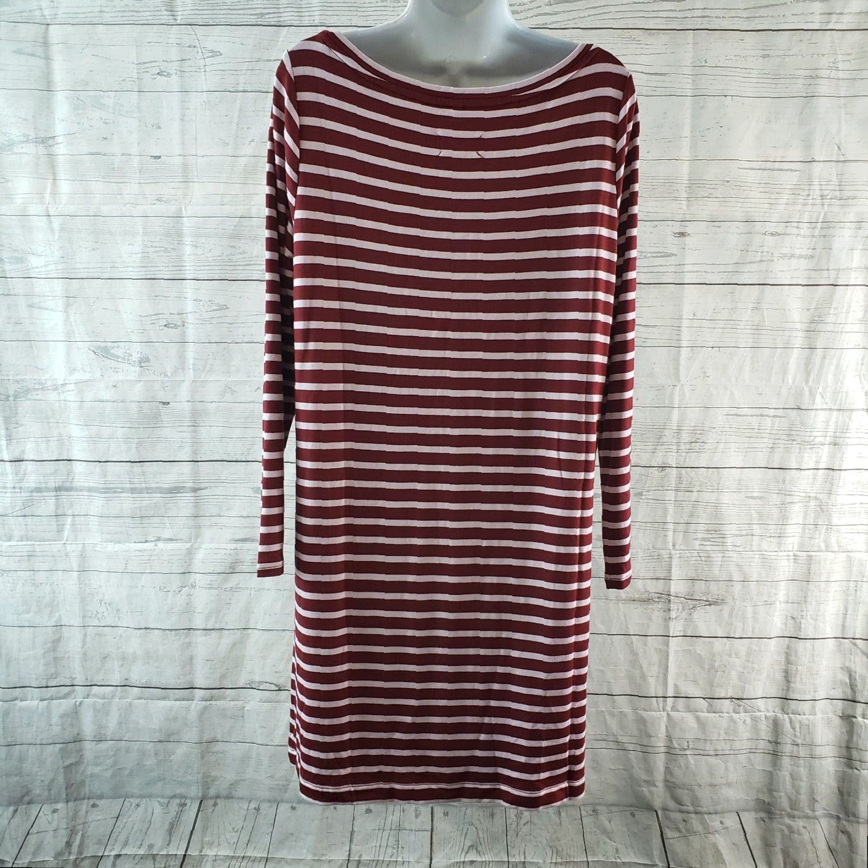 Lou Grey Long Sleeve Mini Dress, Adult Large, Dark Red Pink