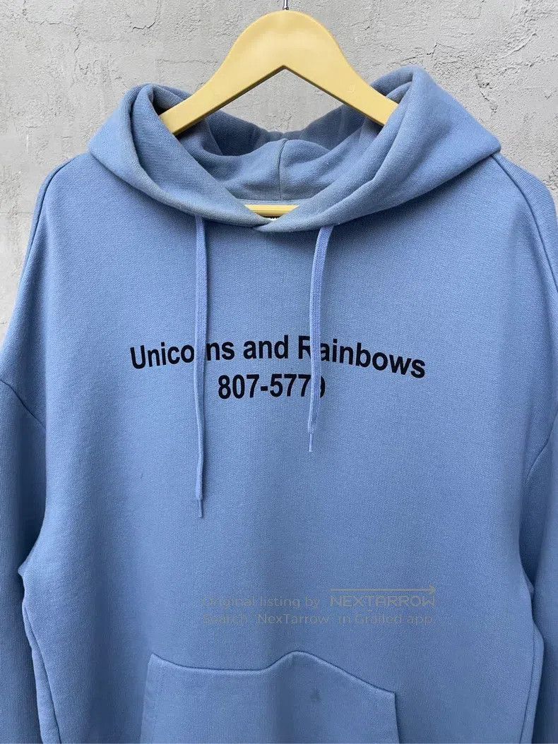 Vetements Vetements Mist Blue Unicorn Logo Hoodie Size US S / EU 44-46 / 1 - 2 Thumbnail