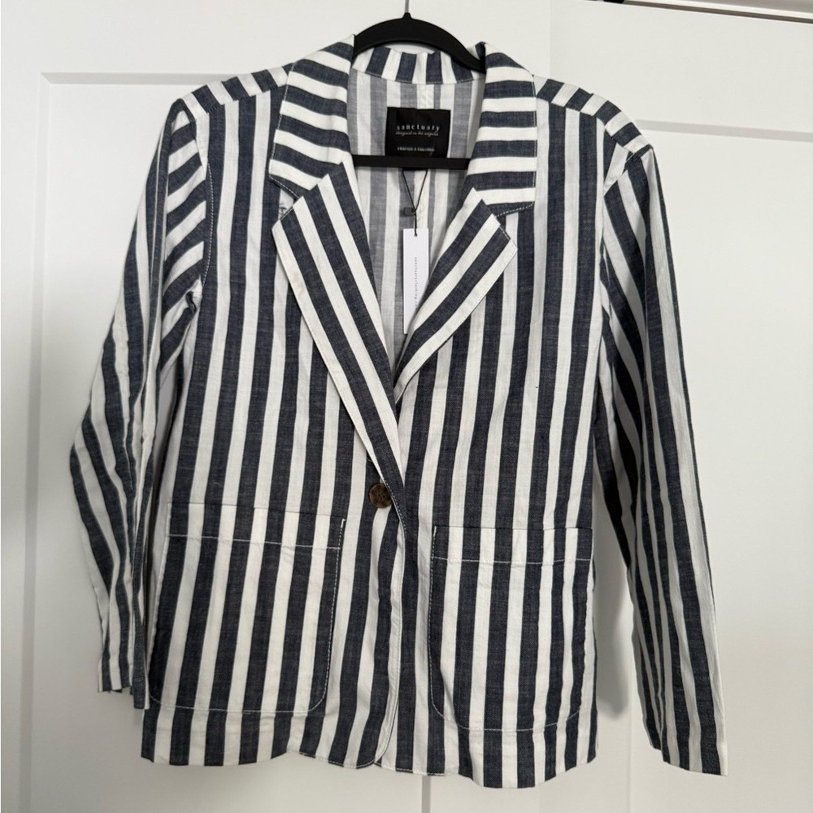 Sanctuary New Sanctuary Notched Collar Striped Blazer - S - $139 Size S / US 4 / IT 40 - 2 Thumbnail
