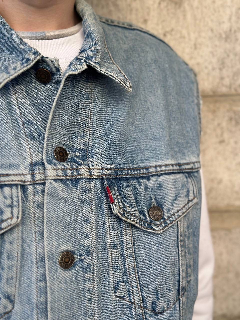 Levi's Vintage Clothing VTG 90s Levi’s Denim Vest Y2K Size L 00s USA Hype Trend USA Size US L / EU 52-54 / 3 - 12 Thumbnail