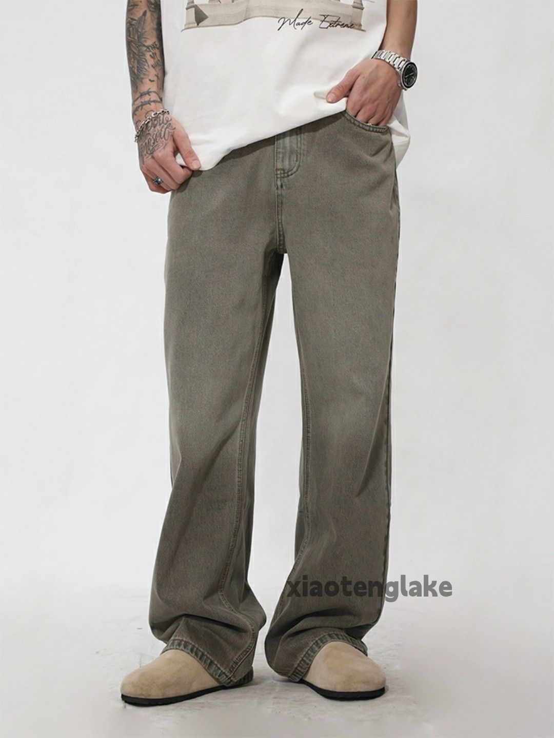 Jean × Vintage washed faded cleanfit yuppie y2k loose baggy jeans Size US 32 / EU 48 - 2 Thumbnail