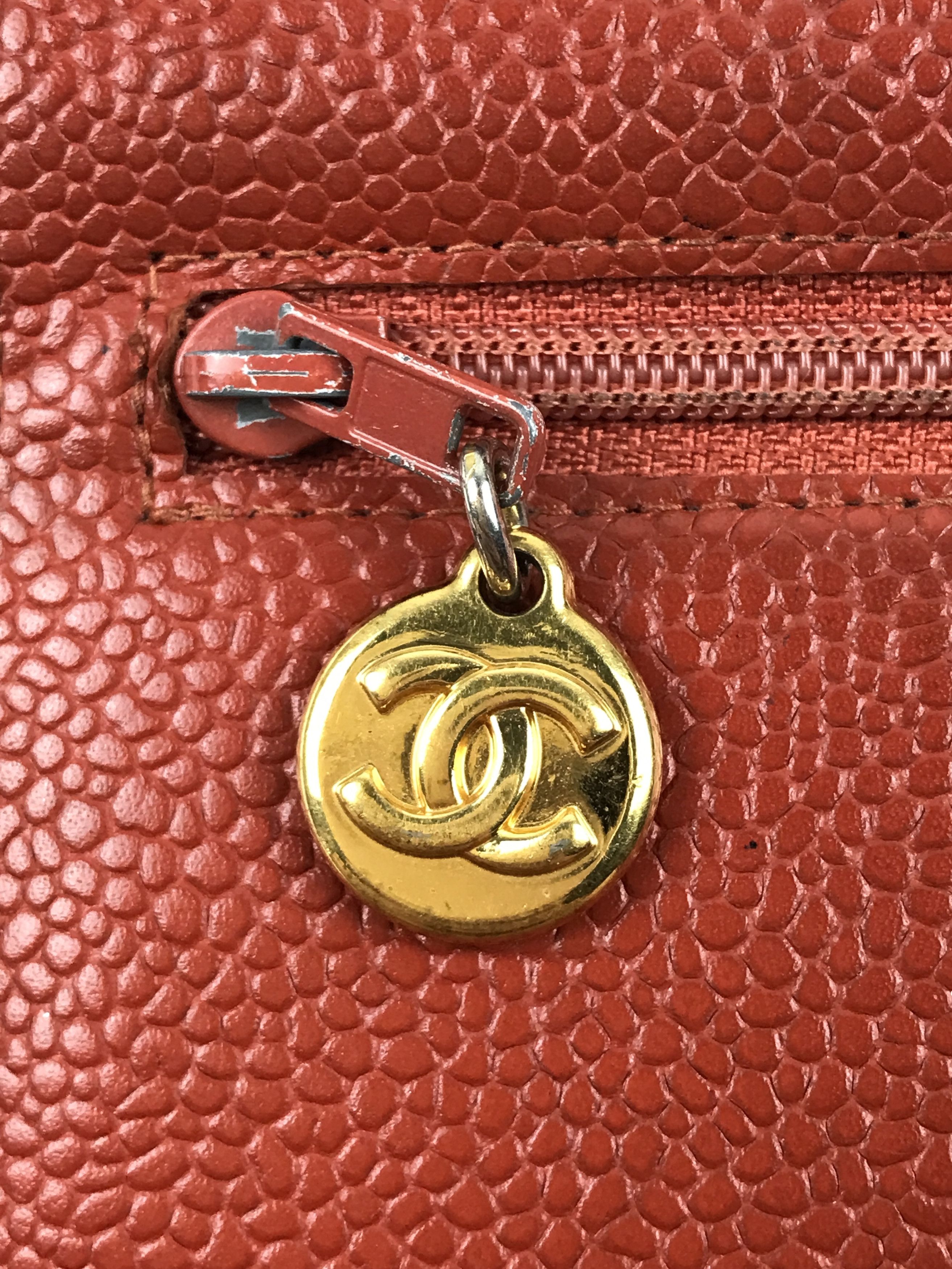 Chanel Vintage Chanel Brown Caviar CC Logo Timeless Wallet Size ONE SIZE - 15 Thumbnail