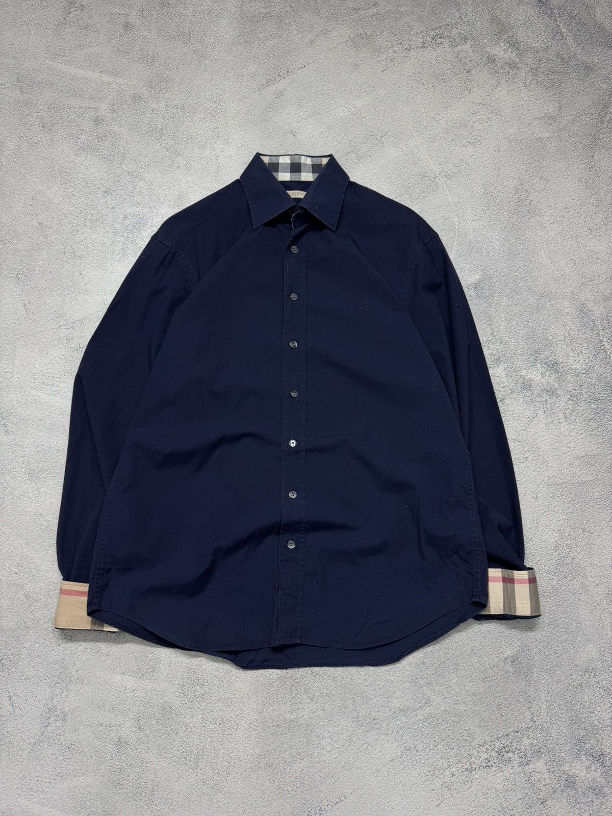 Burberry Vintage Y2k Luxury Burberry Brit Button-Up Shirt Size US L / EU 52-54 / 3 - 4 Thumbnail