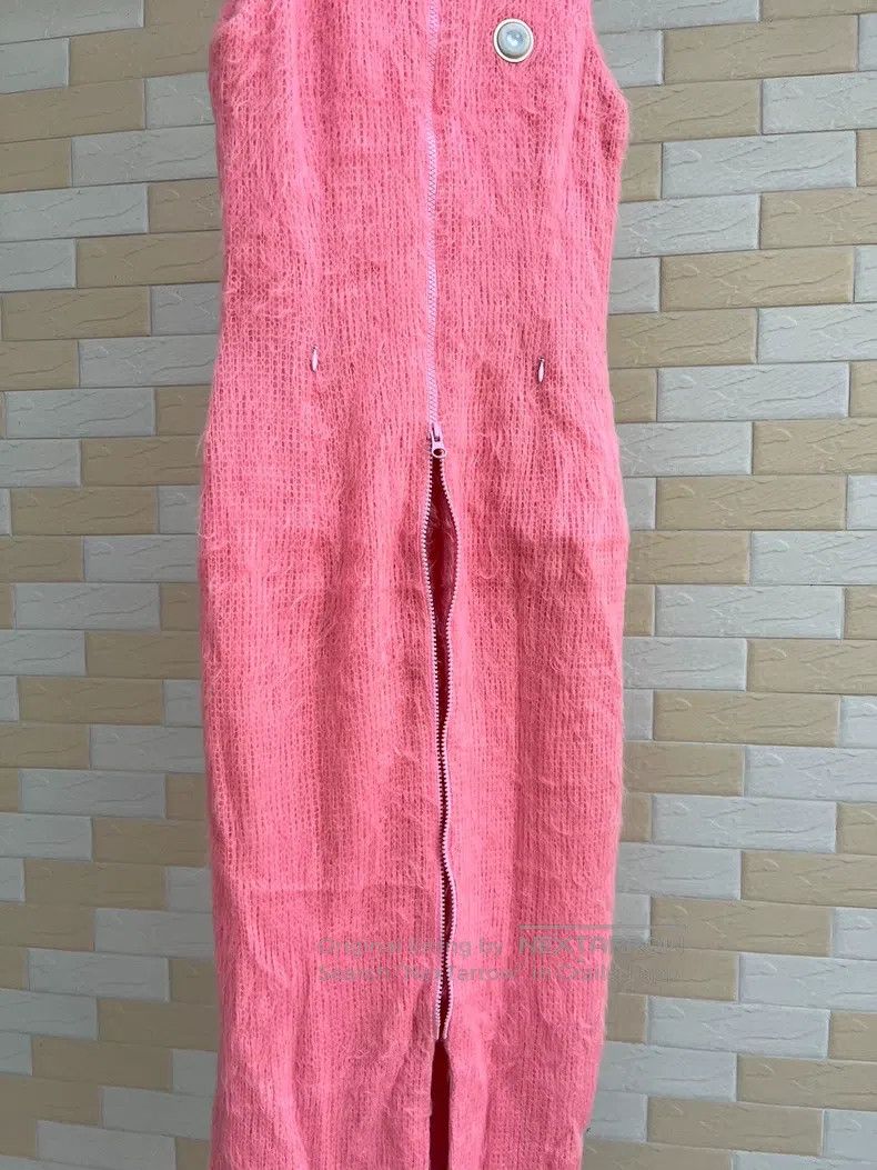 Fotus fotus size F Pink fluffy sleeveless dress Size S / US 4 / IT 40 - 3 Thumbnail