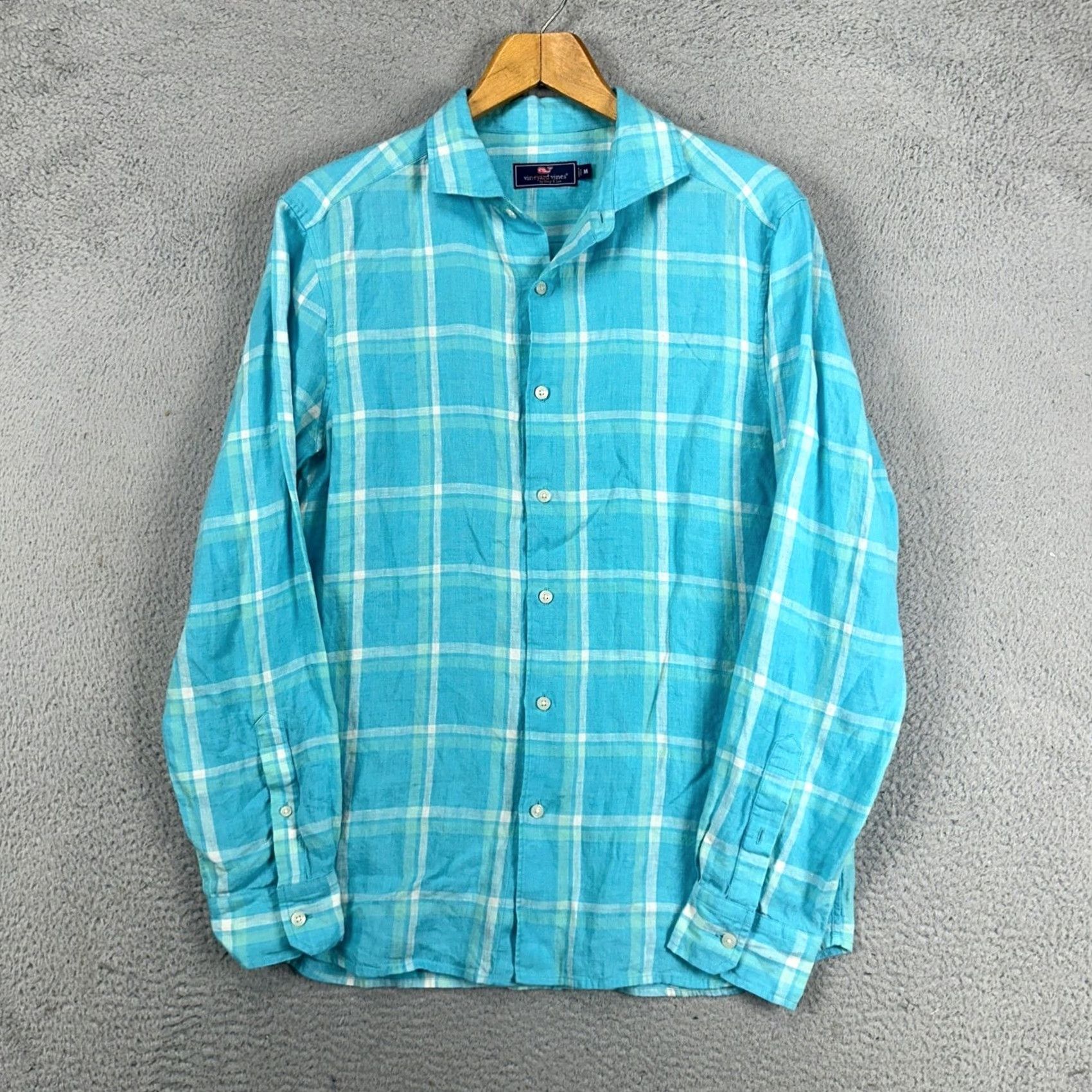 Vineyard Vines Vineyard Vines Mens Button Up Shirt Medium Blue Plaid Linen Bendback Tisbury NEW Shirt Mens Blue Plaid Linen Bendback Tisbury NEW Size US M / EU 48-50 / 2 - 4 Thumbnail