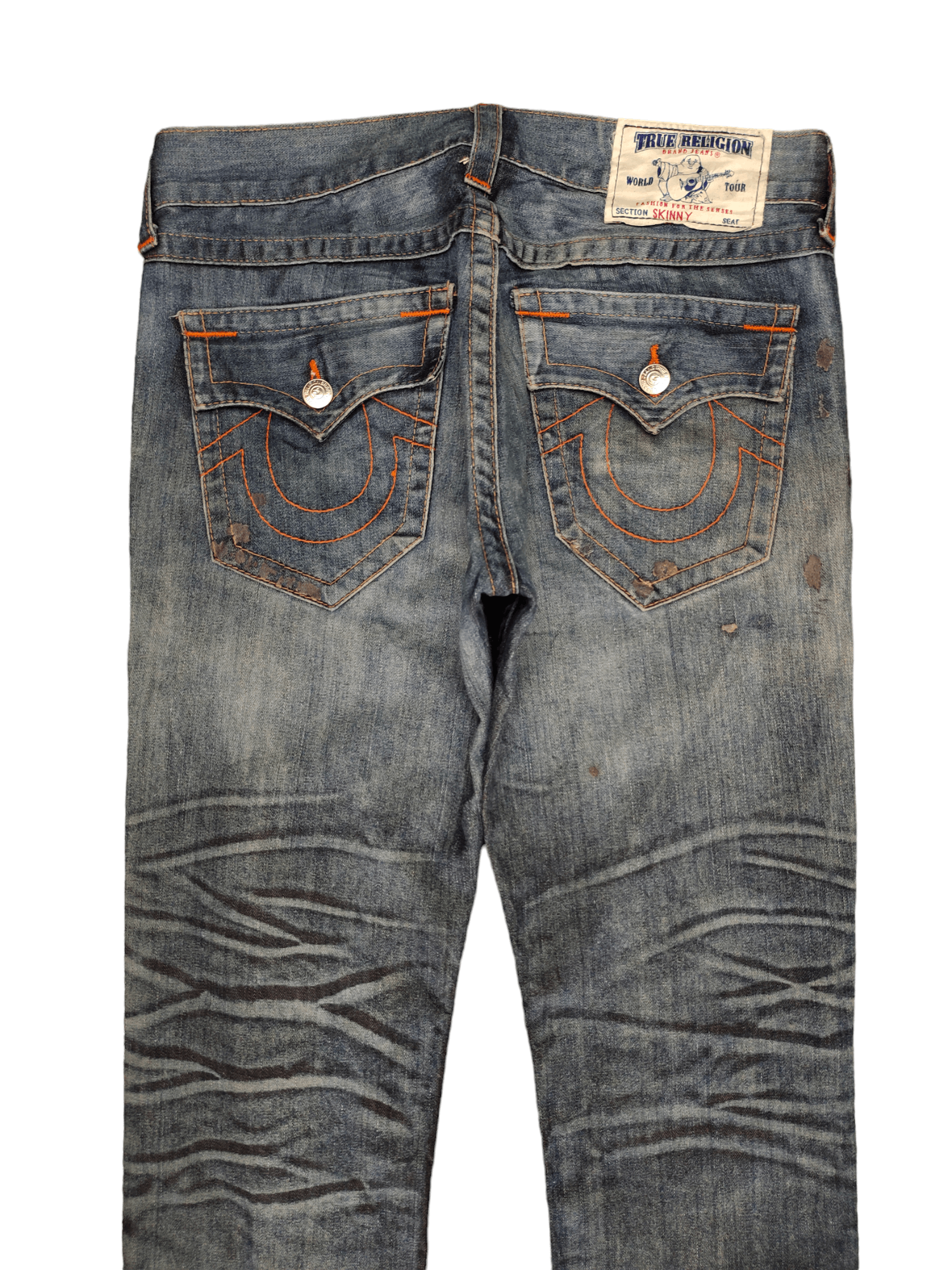 True Religion Vintage Y2k True Religion Skinny Distress Faded Denim Jeans Size US 32 / EU 48 - 1 Thumbnail