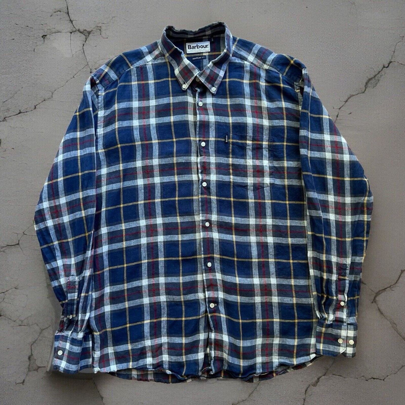 Barbour Barbour Linen Shirt XL Multicolor Casual Button Up Size US XL / EU 56 / 4 - 1 Thumbnail