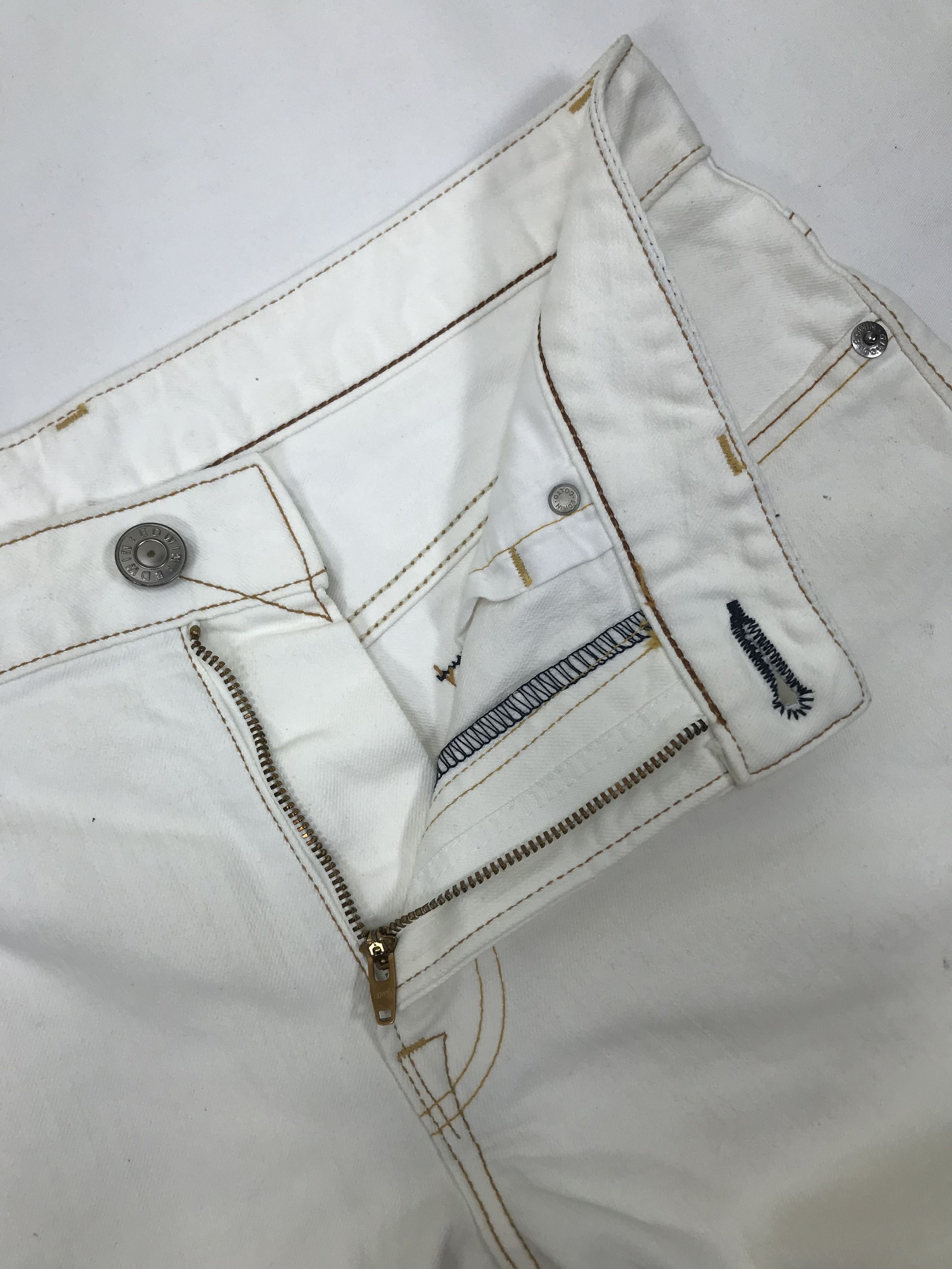 Edwin Vintage Edwin Flare Jeans White deni Size US 33 - 9 Thumbnail