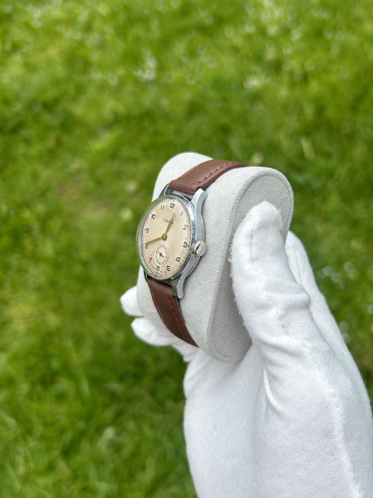 Vintage Vintage Pobeda Watch USSR Soviet Mechanical Authentic 1950s Size ONE SIZE - 6 Thumbnail
