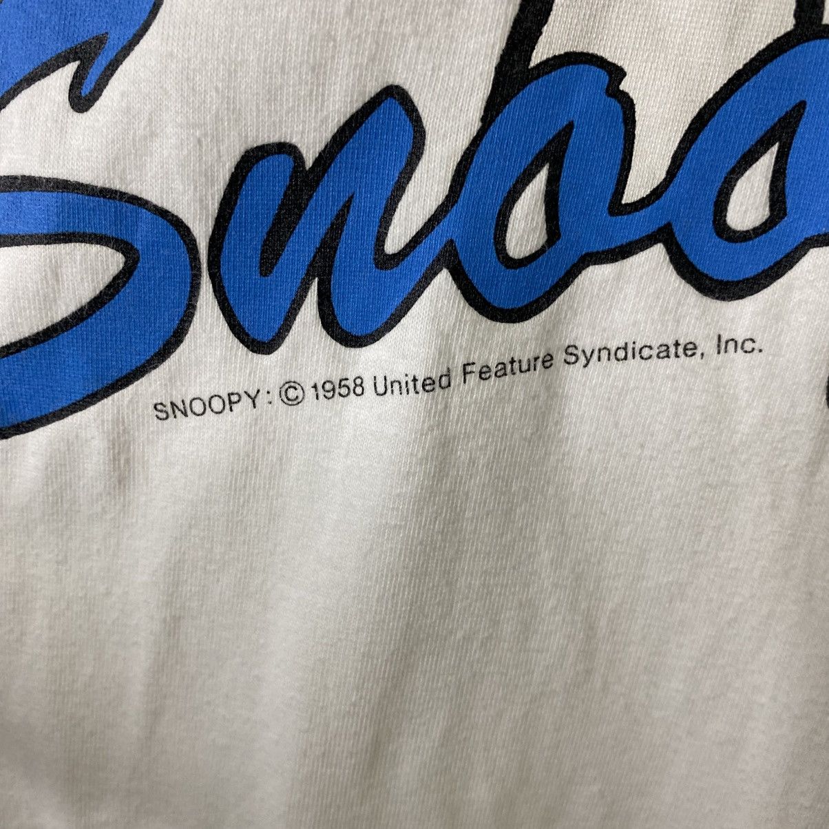 Peanuts Vintage 1990s Peanuts Snoopy Cartoon Big Graphic T Shirt Size US L / EU 52-54 / 3 - 3 Thumbnail