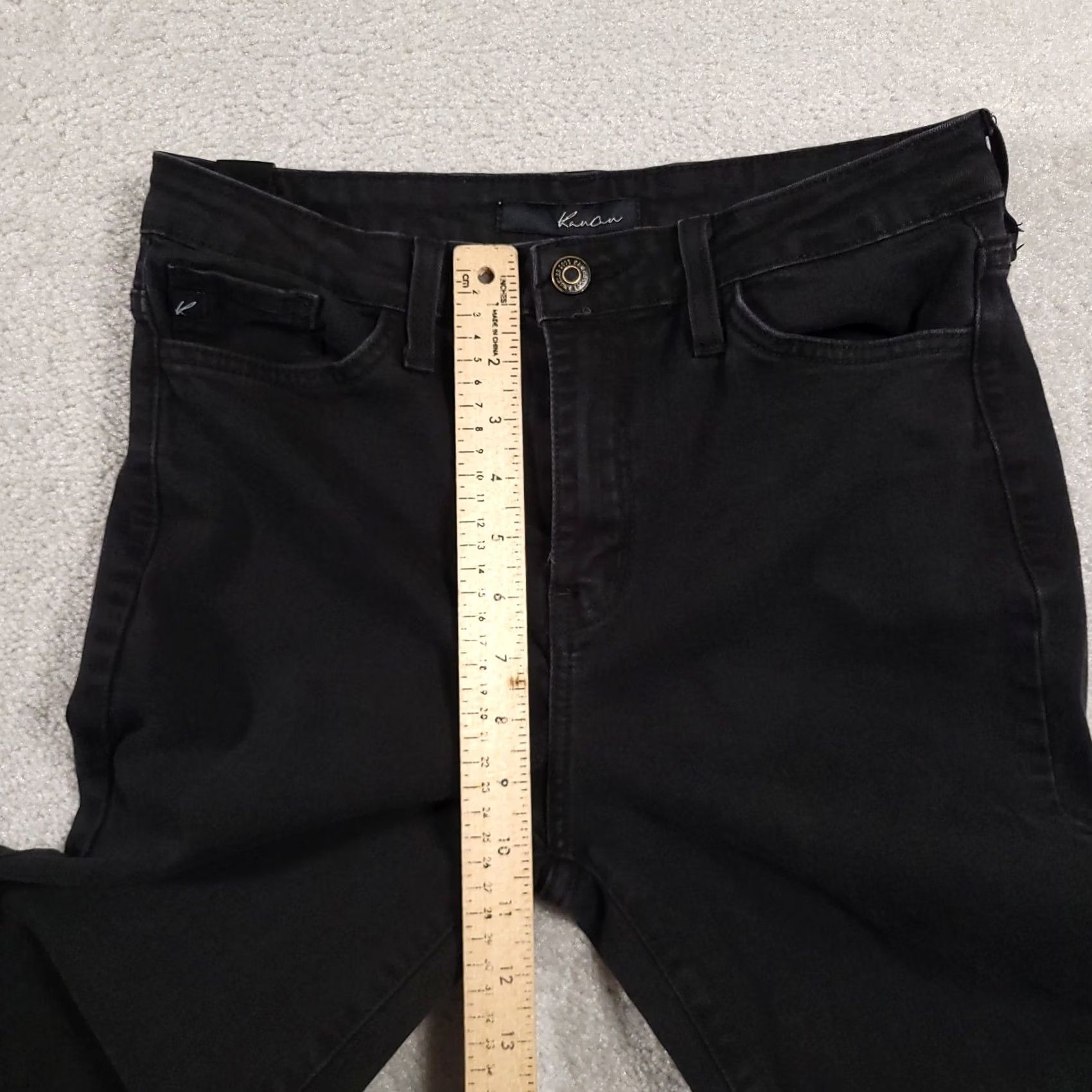 Vintage KanCan Jeans Women 27 Black Skinny Stretch Pockets Made In USA 90s Womens Size 27" / US 4 / IT 40 - 7 Thumbnail