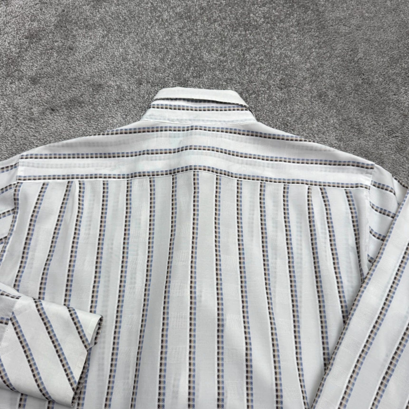 Ben Sherman Ben Sherman Shirt Mens White Blue Striped Button-Down (Regular) M Size US M / EU 48-50 / 2 - 4 Thumbnail