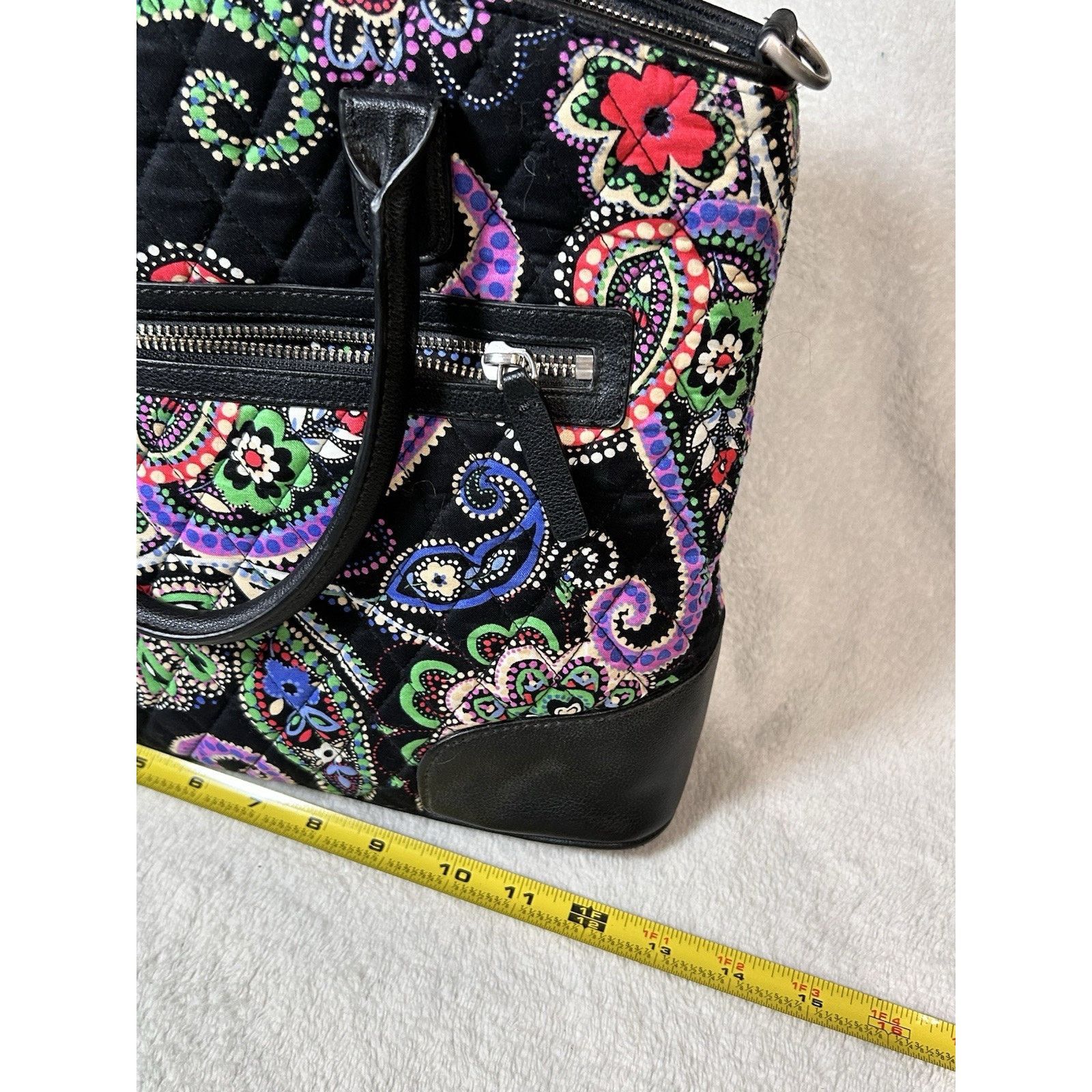 Vera Bradley Vera Bradley Kiev Paisley Convert Purse Tote Leather Trim Size ONE SIZE - 3 Thumbnail