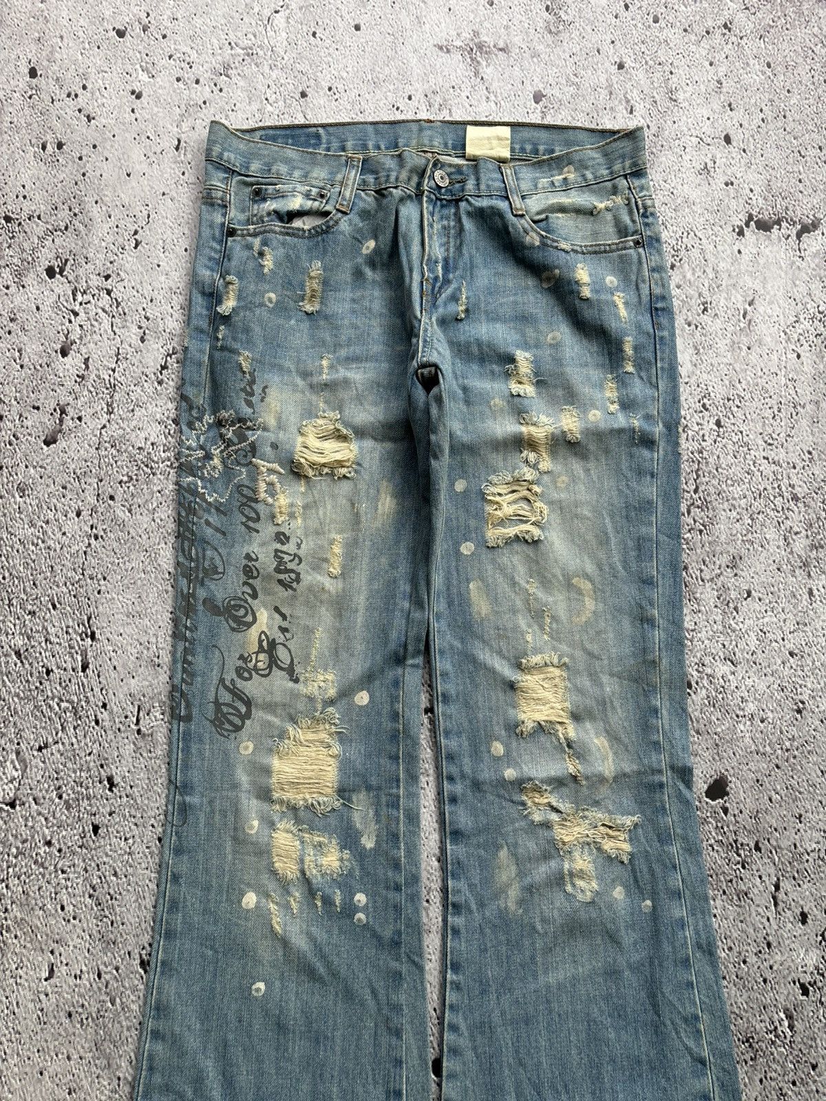 Hysteric Glamour 2000's Flare Abercrombie Distressed Denim bootcut Size US 31 - 6 Thumbnail