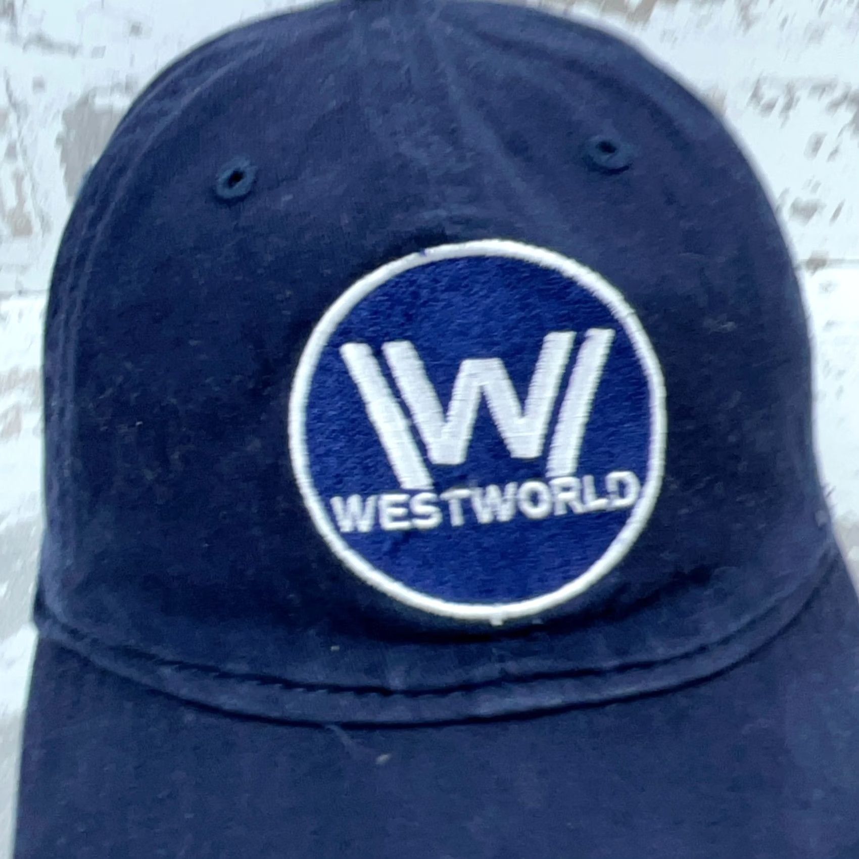 Vintage West World HBO TV Show Promo Hat Cap Strap Back Blue White Baseball Plain Dad Size ONE SIZE - 5 Thumbnail