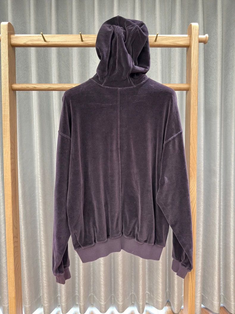 Haider Ackermann Haider Ackermann15 Purple Velvet Hoodie 2503-Nextarrow Size US XXS / EU 40 - 2 Thumbnail