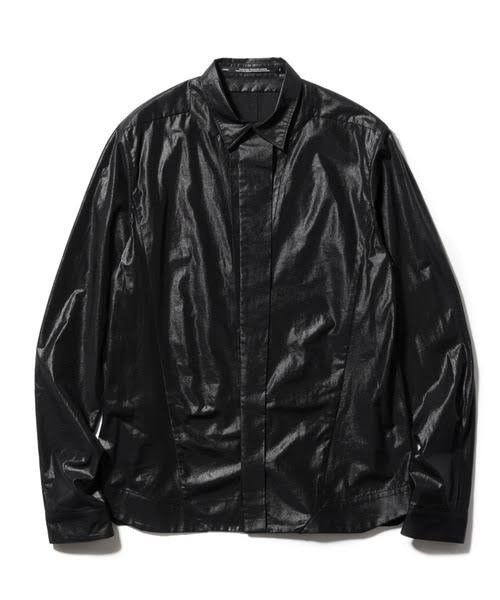 Julius JULIUS SS23 [gallu;] Black Coated Seamed Shirt Size US L / EU 52-54 / 3 - 5 Thumbnail