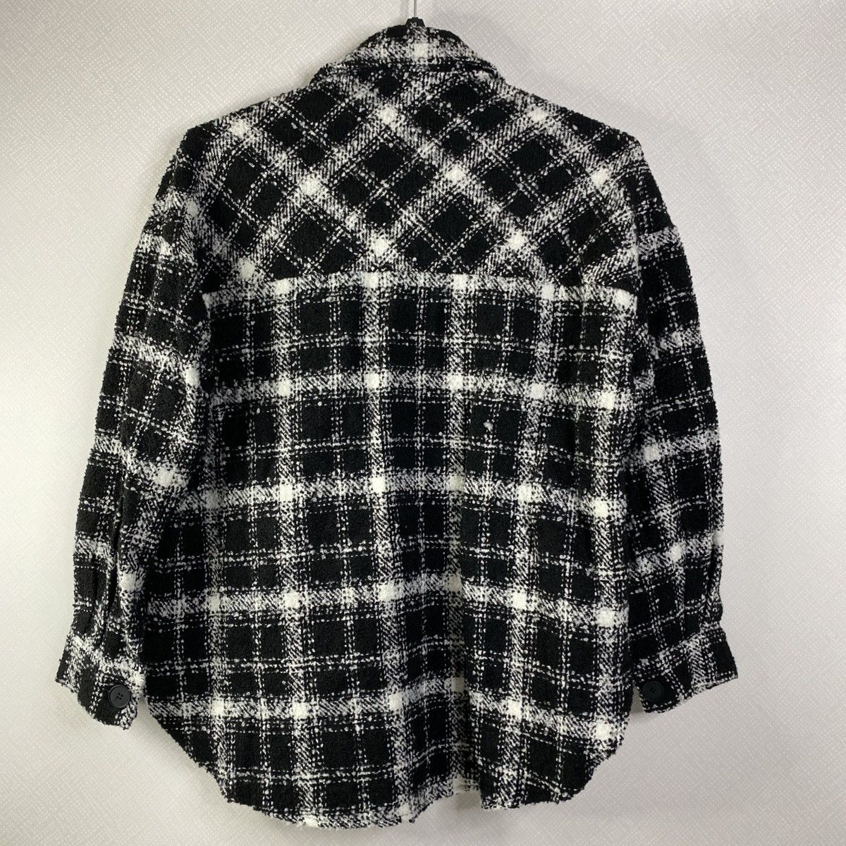 Other TIMING Shirt Jacket Womens Black/White Sz M Plaid Wool NWT Size M / US 6-8 / IT 42-44 - 2 Thumbnail
