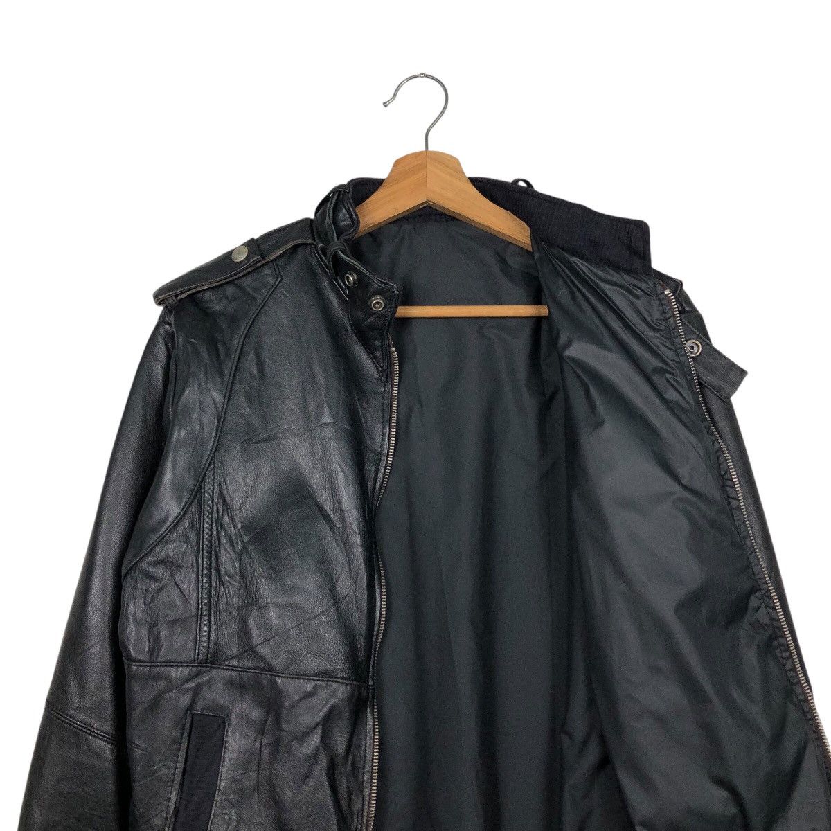 Japanese Brand 📌Vintage Genuine Leather Jacket Unknown Brand Issey Miyake Size US M / EU 48-50 / 2 - 13 Thumbnail