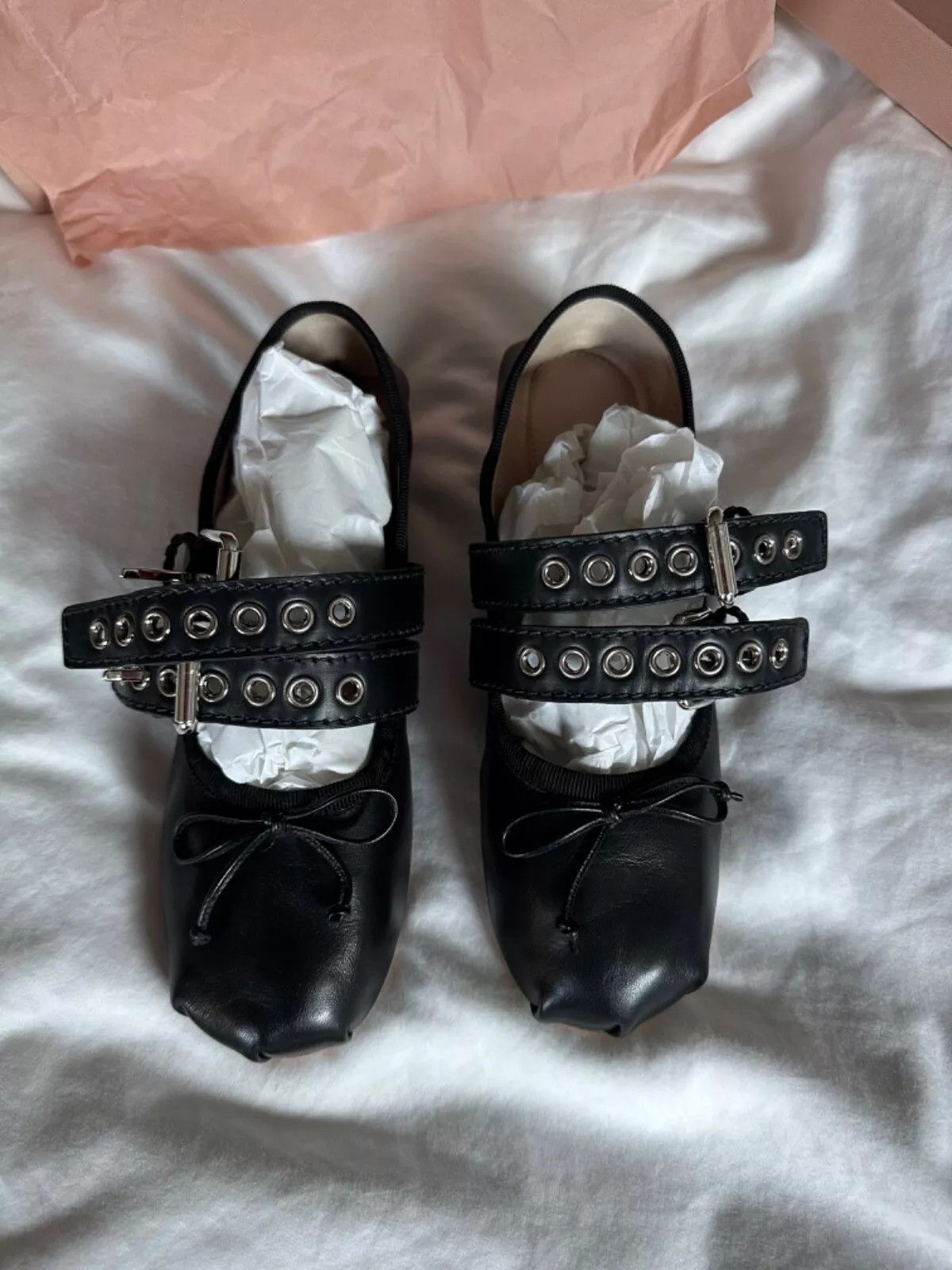 Miu Miu Miu Miu Ballet Flats with Buckle Straps size 35.5 NIB Size US 5.5 / IT 35.5 - 4 Thumbnail