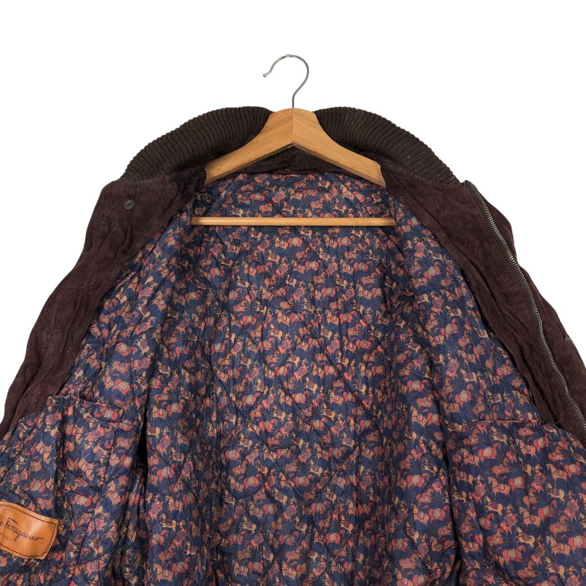 Salvatore Ferragamo 📌Vintage Genuine Leather Jacket Salvatore Ferragamo Italy Size US M / EU 48-50 / 2 - 15 Thumbnail