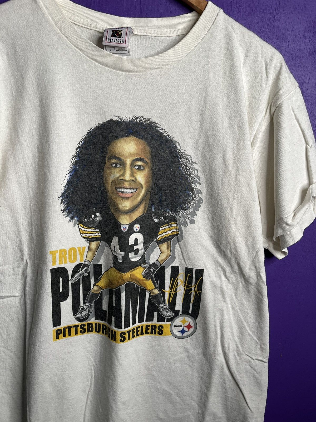 NFL × Vintage Vintage 00s Troy Polamalu Steelers player t-shirt Size US L / EU 52-54 / 3 - 3 Thumbnail