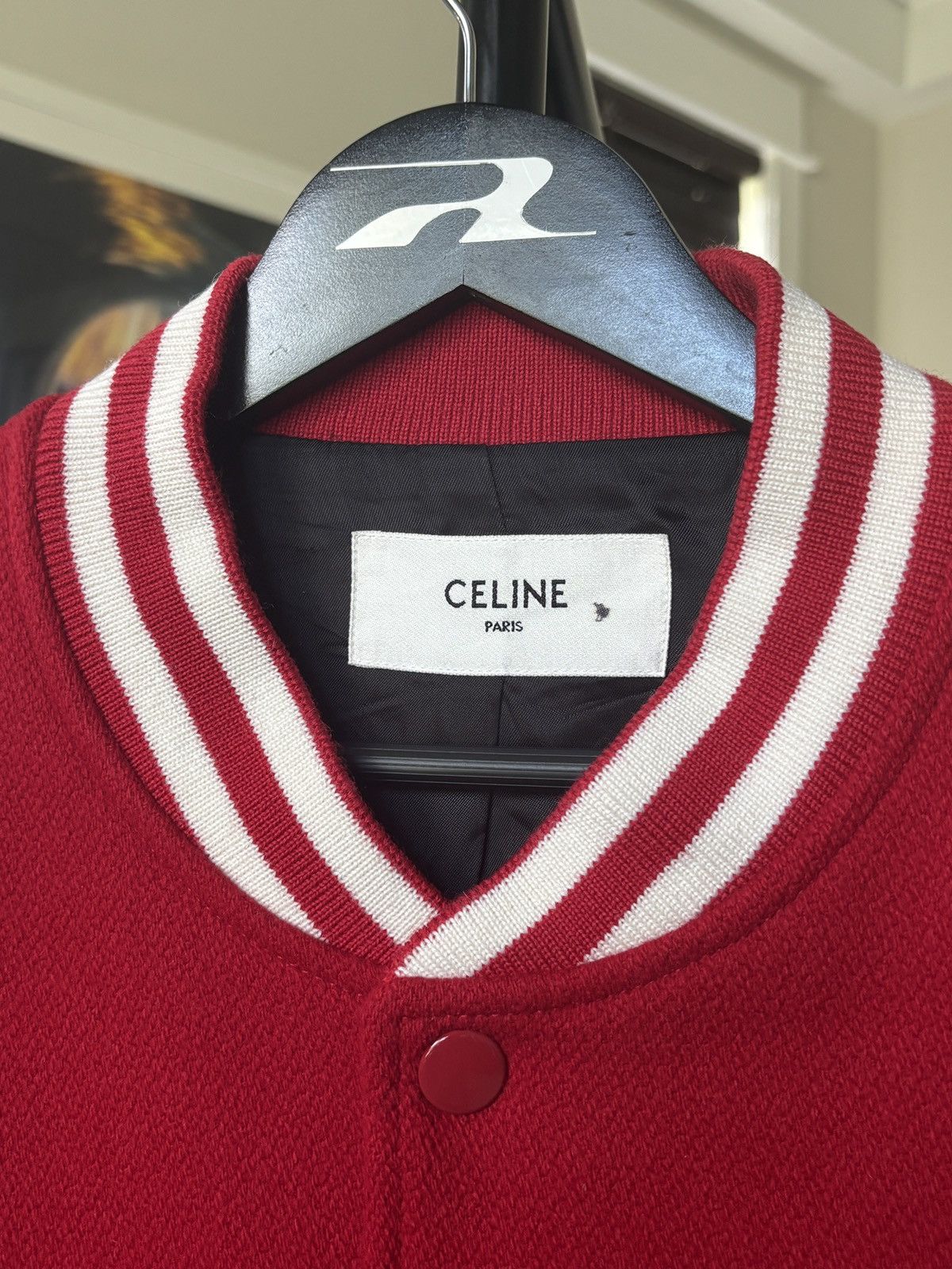 Celine | STEAL |CELINE RED LEATHER TEDDY JACKET Size US L / EU 52-54 / 3 - 4 Thumbnail