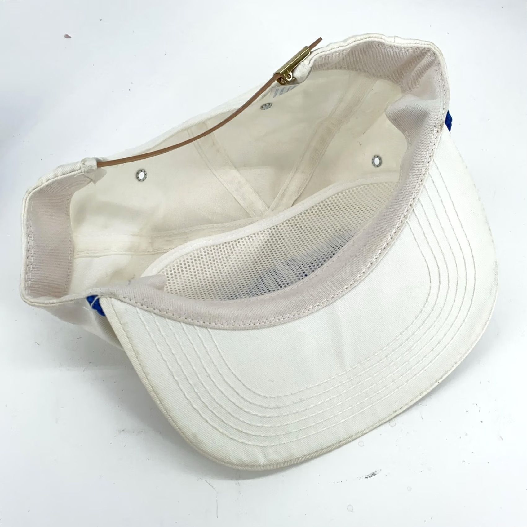 Budweiser VINTAGE Bud Dry Beer Hat Cap Strap Back White Blue Rope Budweiser Beer Promo 90s Mens Adjustable Cap White Beer 90s Budweiser Mens Hat Size ONE SIZE - 6 Thumbnail