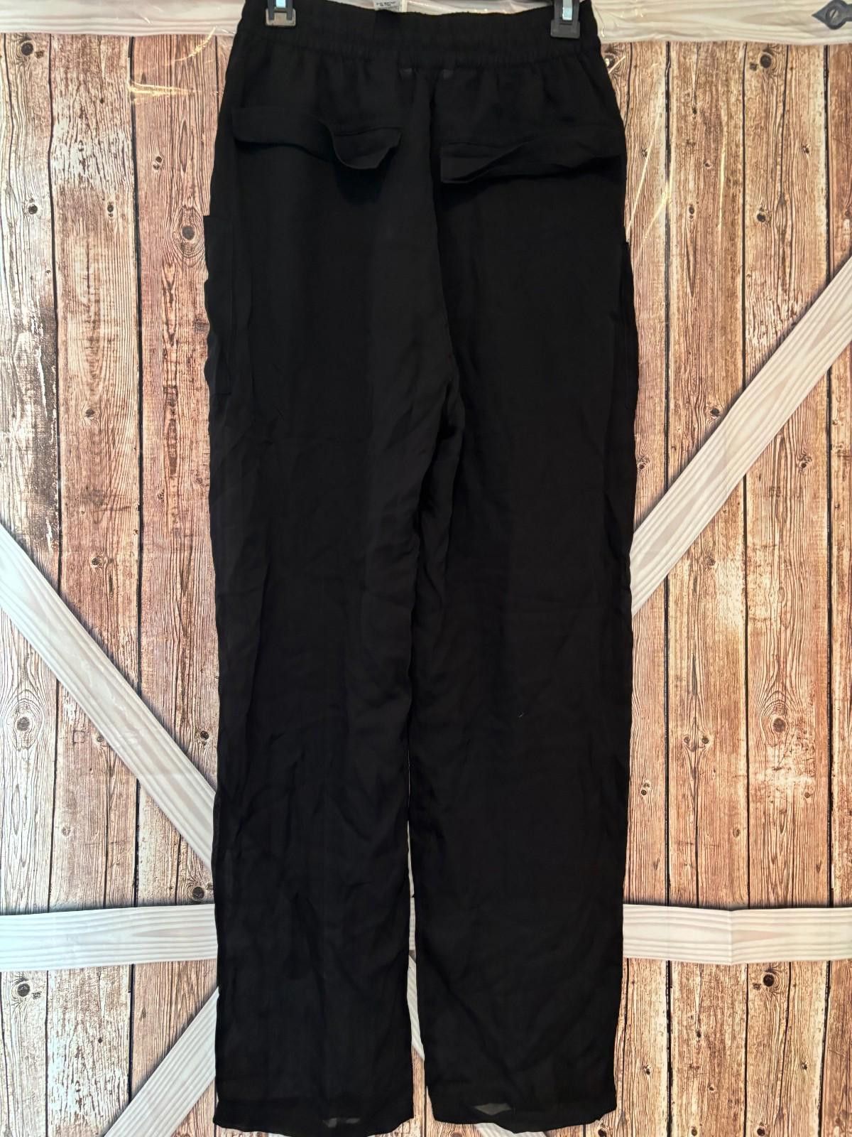Zara Womens Zara black beach pants sz M preloved #275 Size 32" / US 10 / IT 46 - 2 Thumbnail