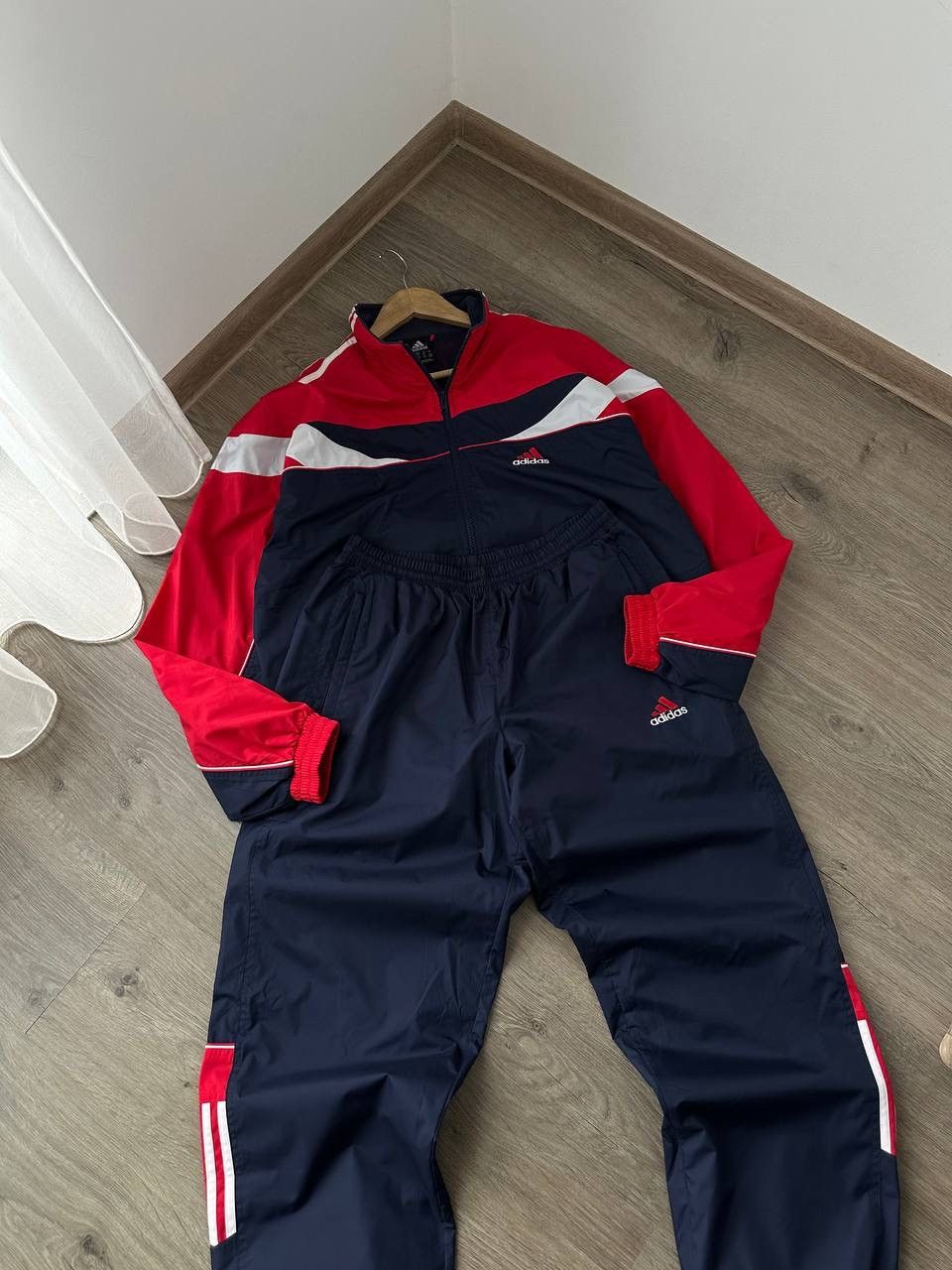 Adidas × Vintage Vintage Adidas Nylon Drill Sportswear Tracksuit Size 38R - 10 Thumbnail