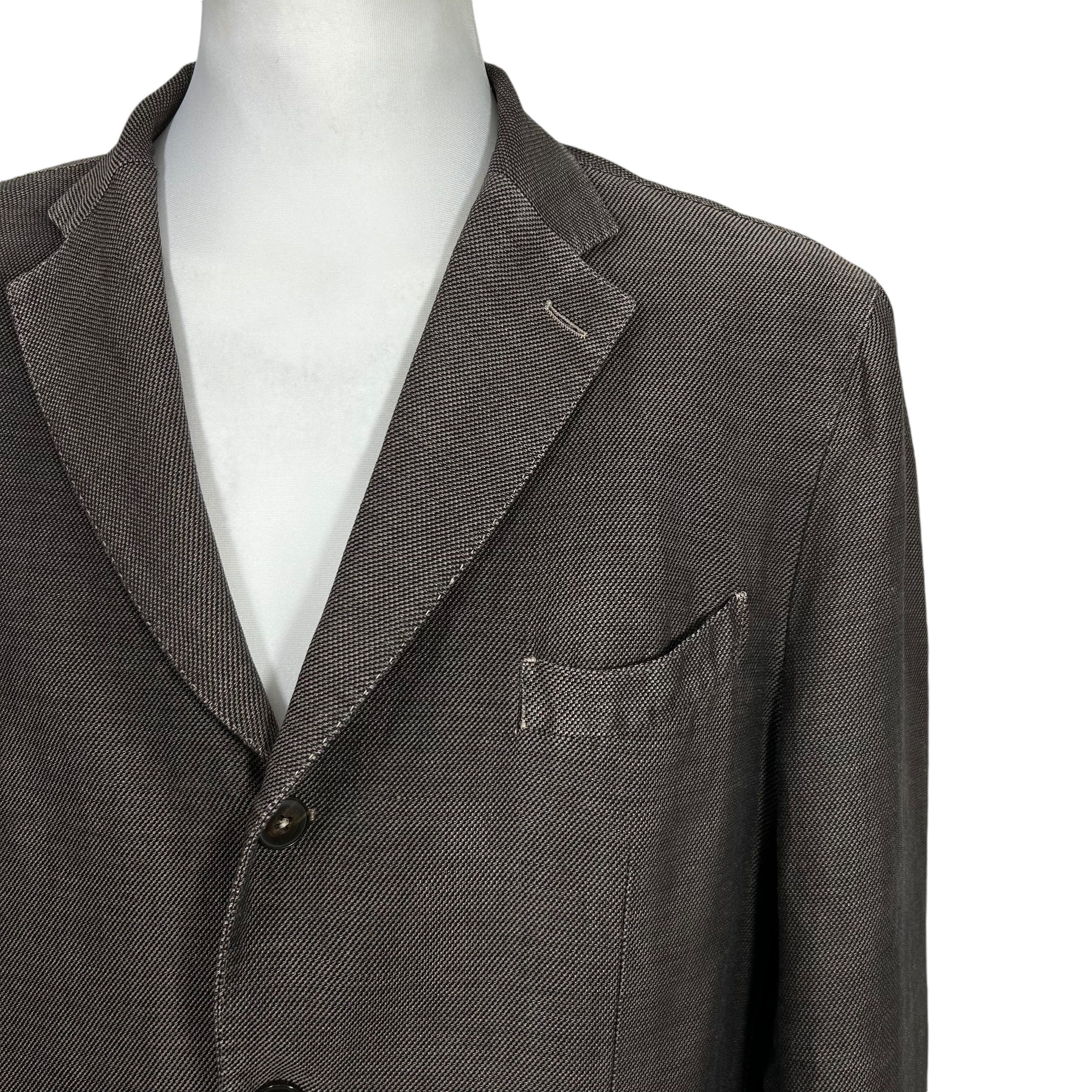 L.B.M. 1911 × Luigi Bianchi LBM 1911 Brown Linen Cotton Blazer Jacket Sport Coat 54 Size 44R - 4 Thumbnail