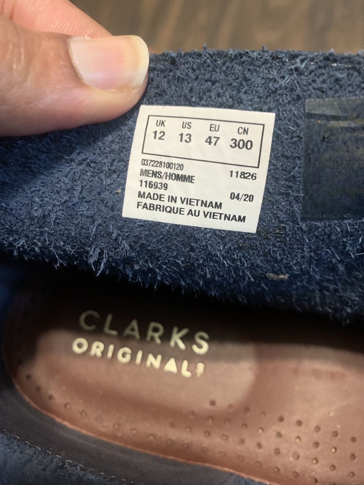 Clarks Clarks Desert Boot 037228100120 Mens Blue Size US 13 / EU 46 - 2 Thumbnail