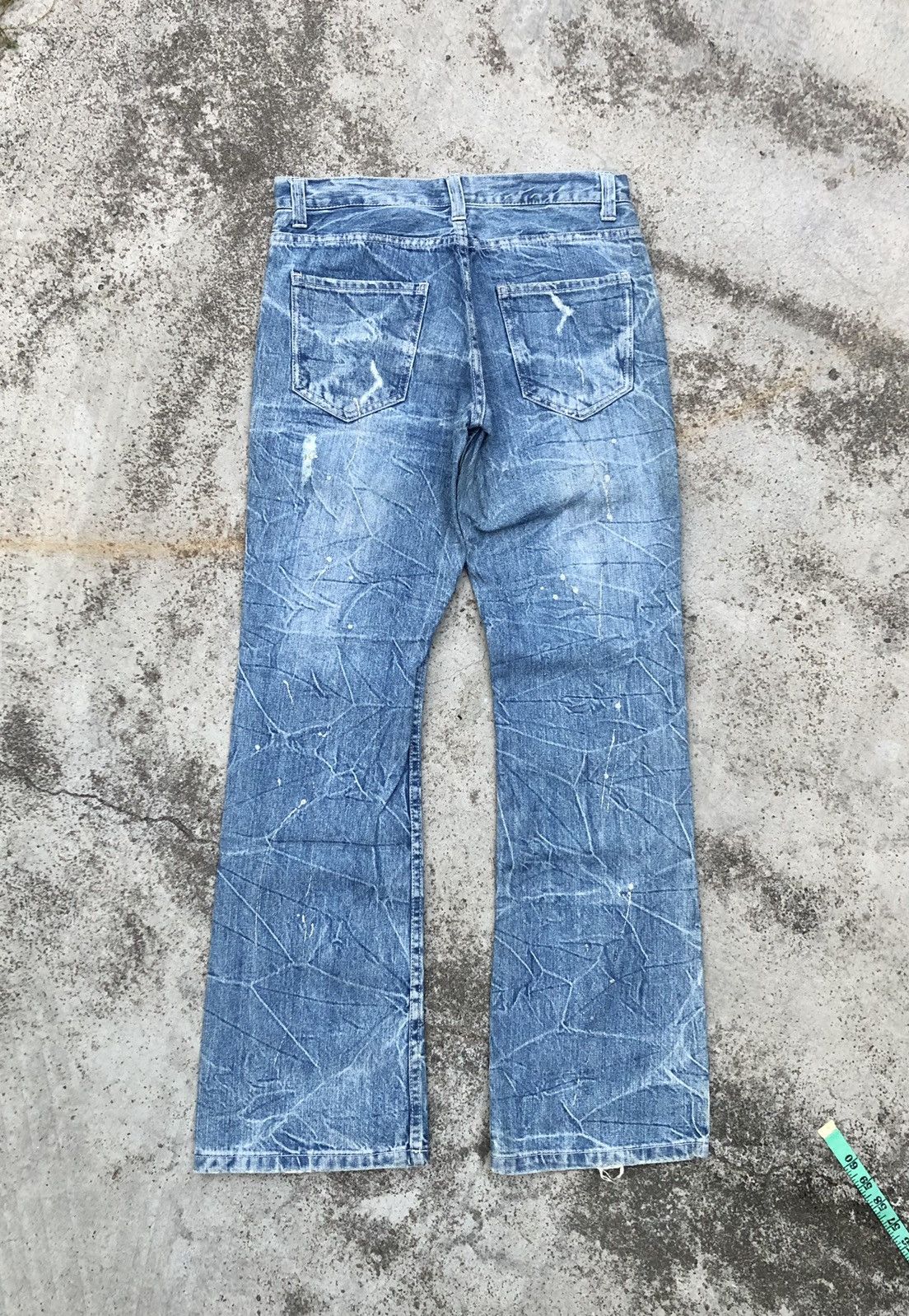 Japanese Brand FLARED PAINTED NYLAUS CLOTHING DENIM Size US 31 - 2 Thumbnail