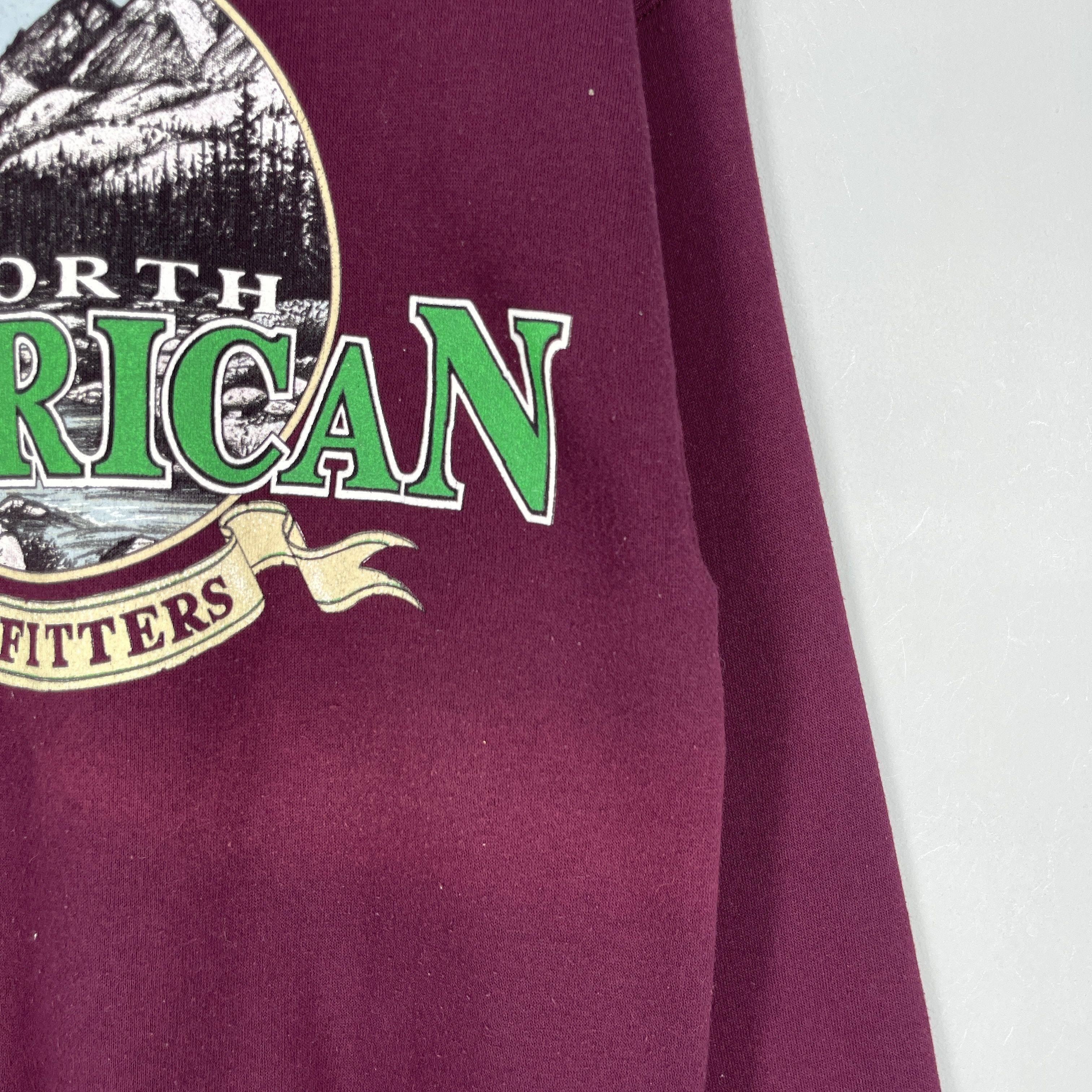 American Eagle Outfitters Vintage 90's Flying Eagle Printed Sun Faded Sweatshirt Size US M / EU 48-50 / 2 - 4 Thumbnail
