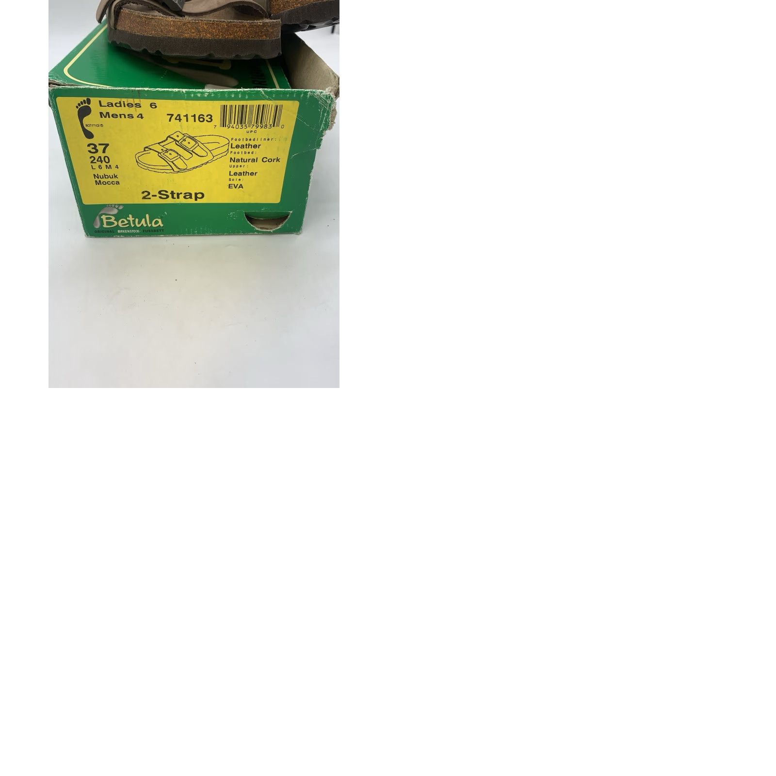 Birkenstock Birkenstock Sandal Women’s 6 37 Leather 2-Strap Betula Slip-On Flat Footbed Mocca Brown Size US 5 / IT 35 - 9 Thumbnail