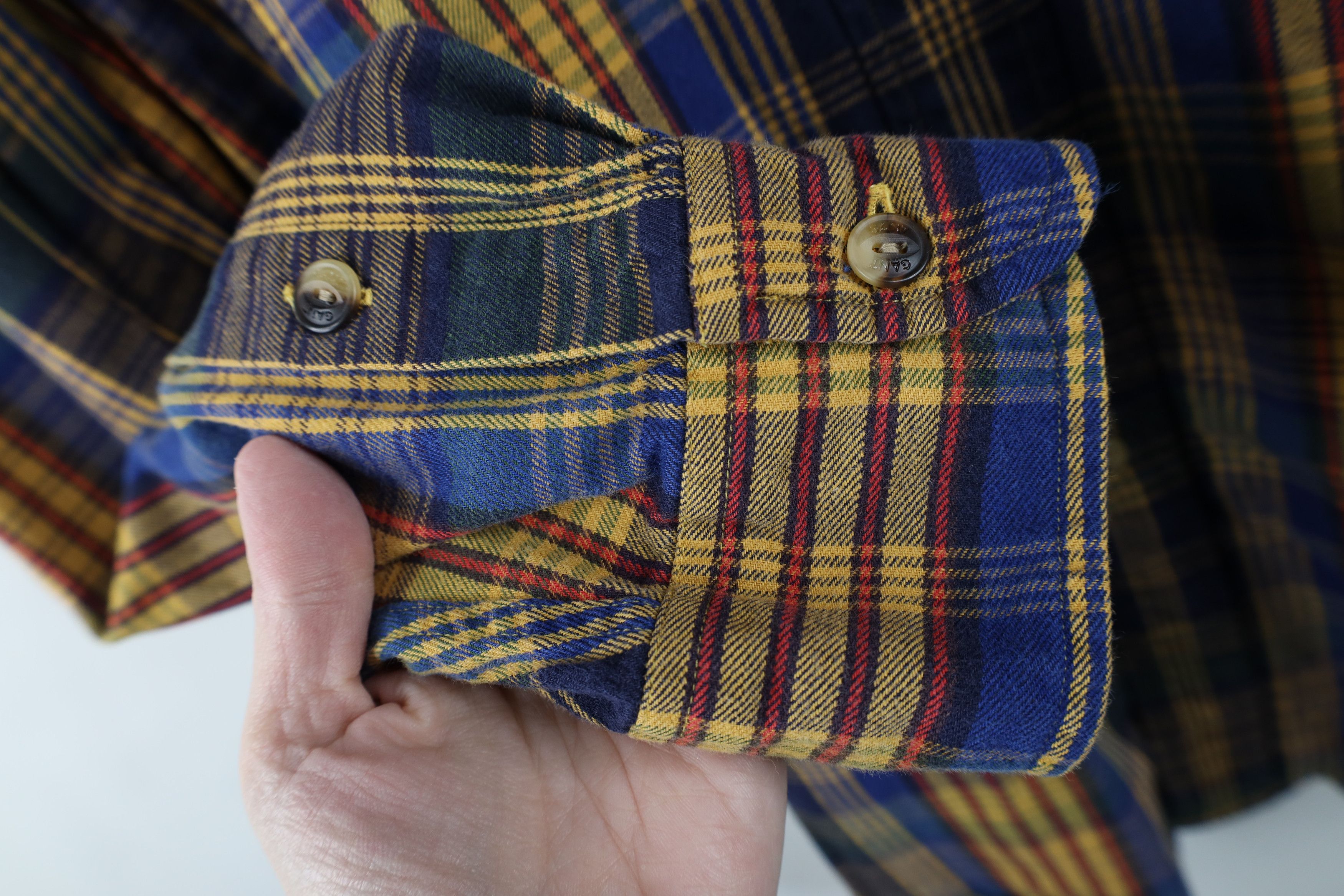 Vintage Vintage 90s Streetwear Cotton Twill Button Down Shirt Plaid Size US M / EU 48-50 / 2 - 5 Thumbnail