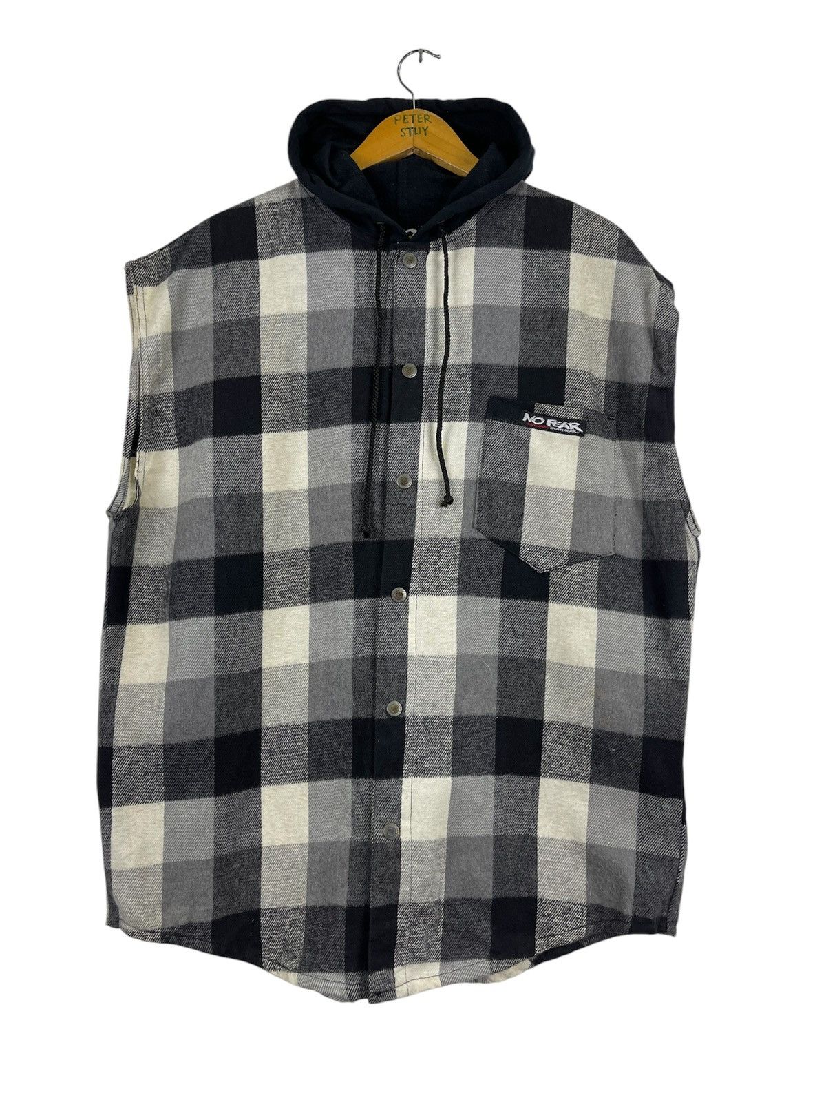 No Fear Vintage No Fear Vest Jacket with Hoodies Size US L / EU 52-54 / 3 - 1 Thumbnail