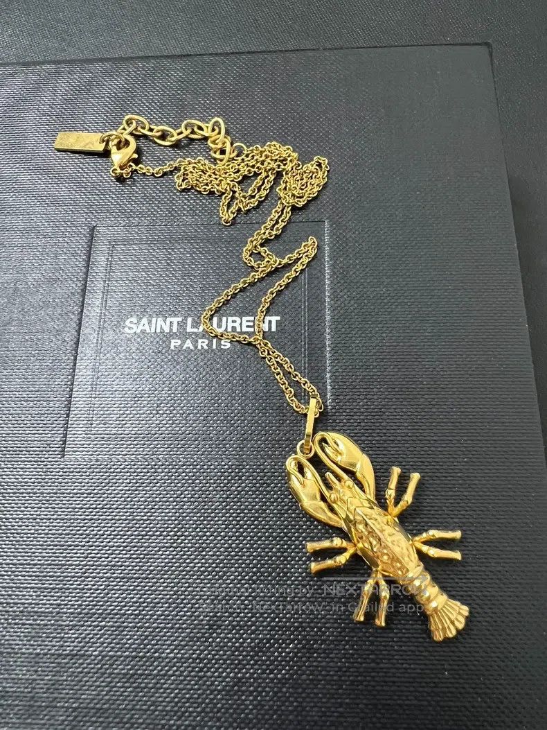 Saint Laurent Paris Saint Laurent Paris Golden Lobster Pendant Necklace Size ONE SIZE - 3 Thumbnail