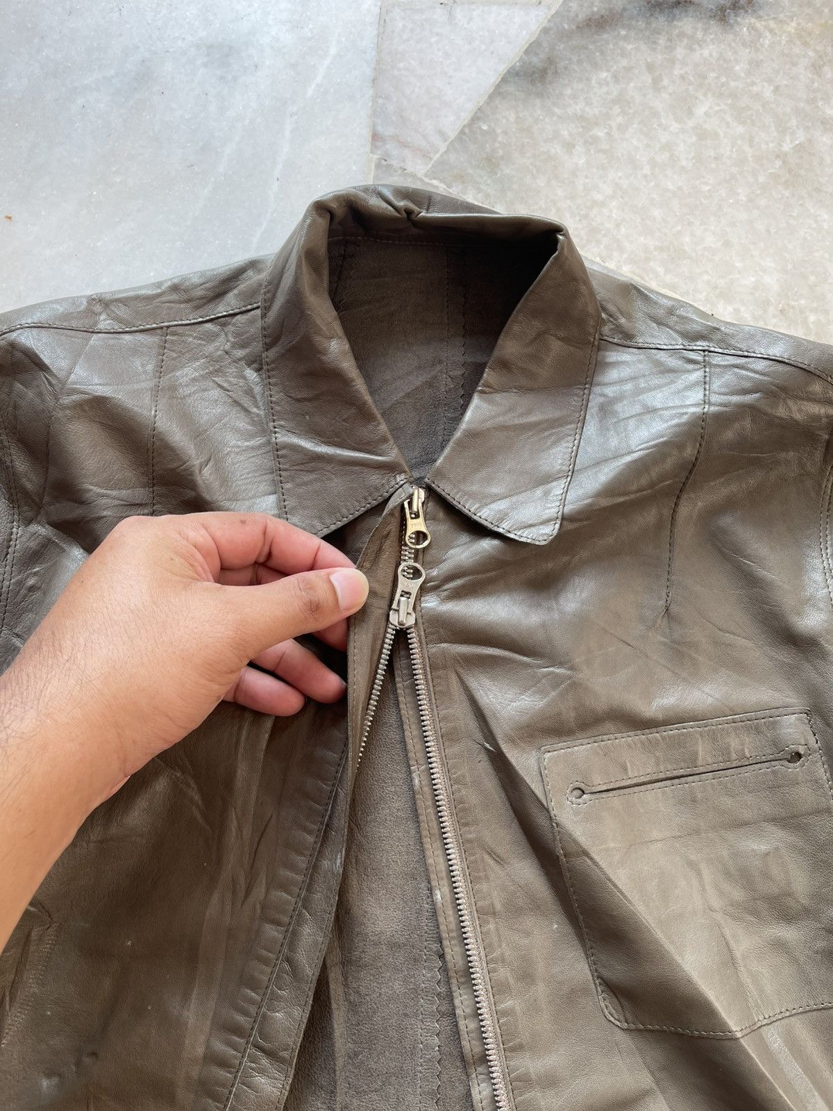 Designer Slyvie Schimmel Lamb Leather Jacket Size US XS / EU 42 / 0 - 14 Thumbnail