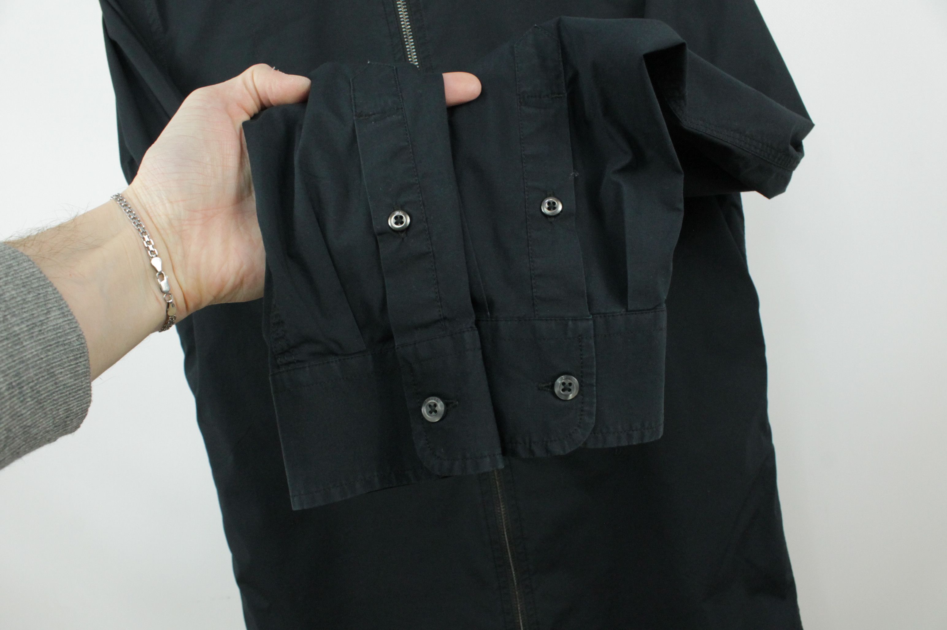 Diesel Diesel Slim Fit Full Zip Black Stretch Cotton Casual Shirt Size US L / EU 52-54 / 3 - 5 Thumbnail