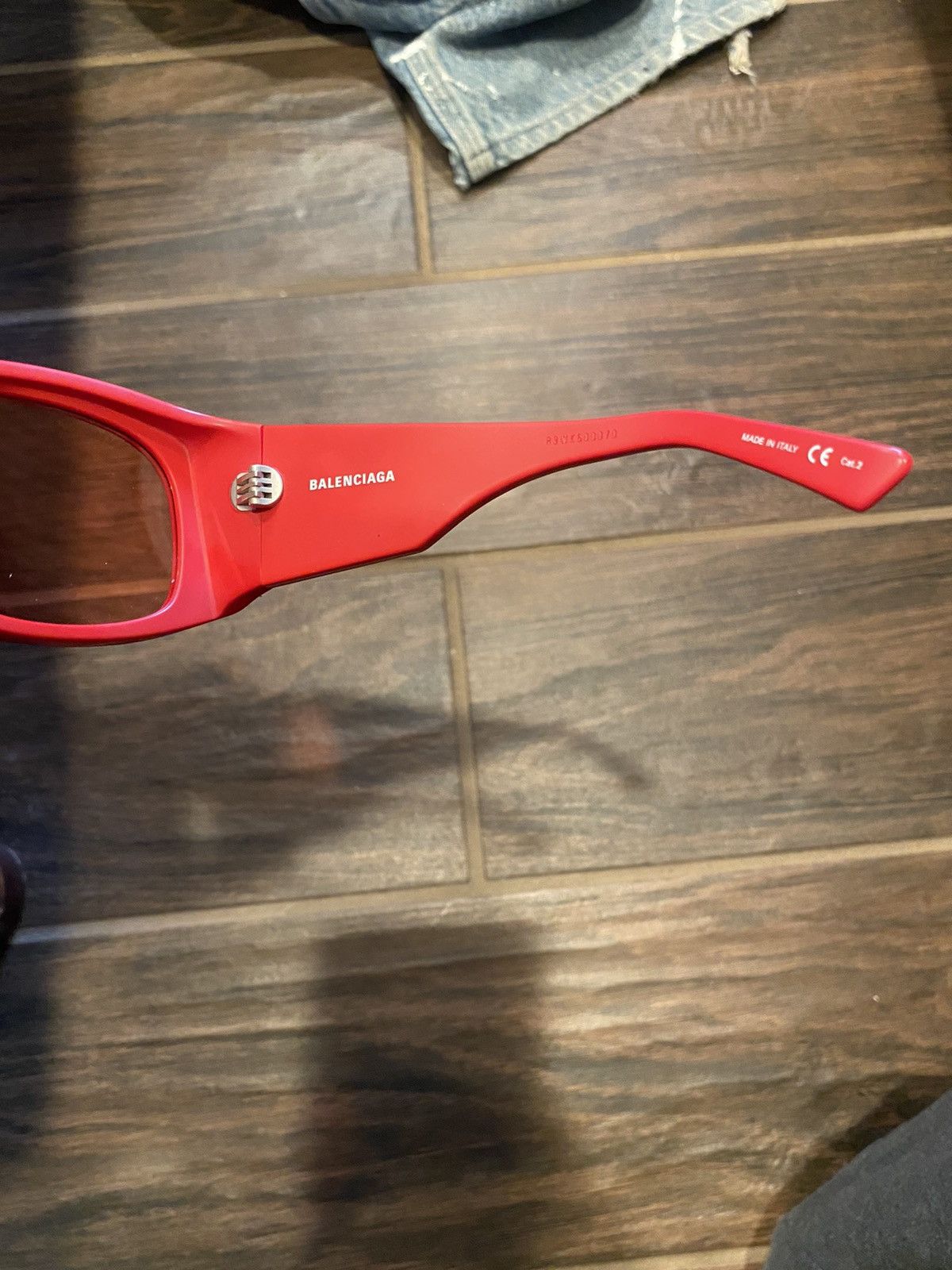Balenciaga Balenciaga thick red sunglasses Size ONE SIZE - 4 Thumbnail