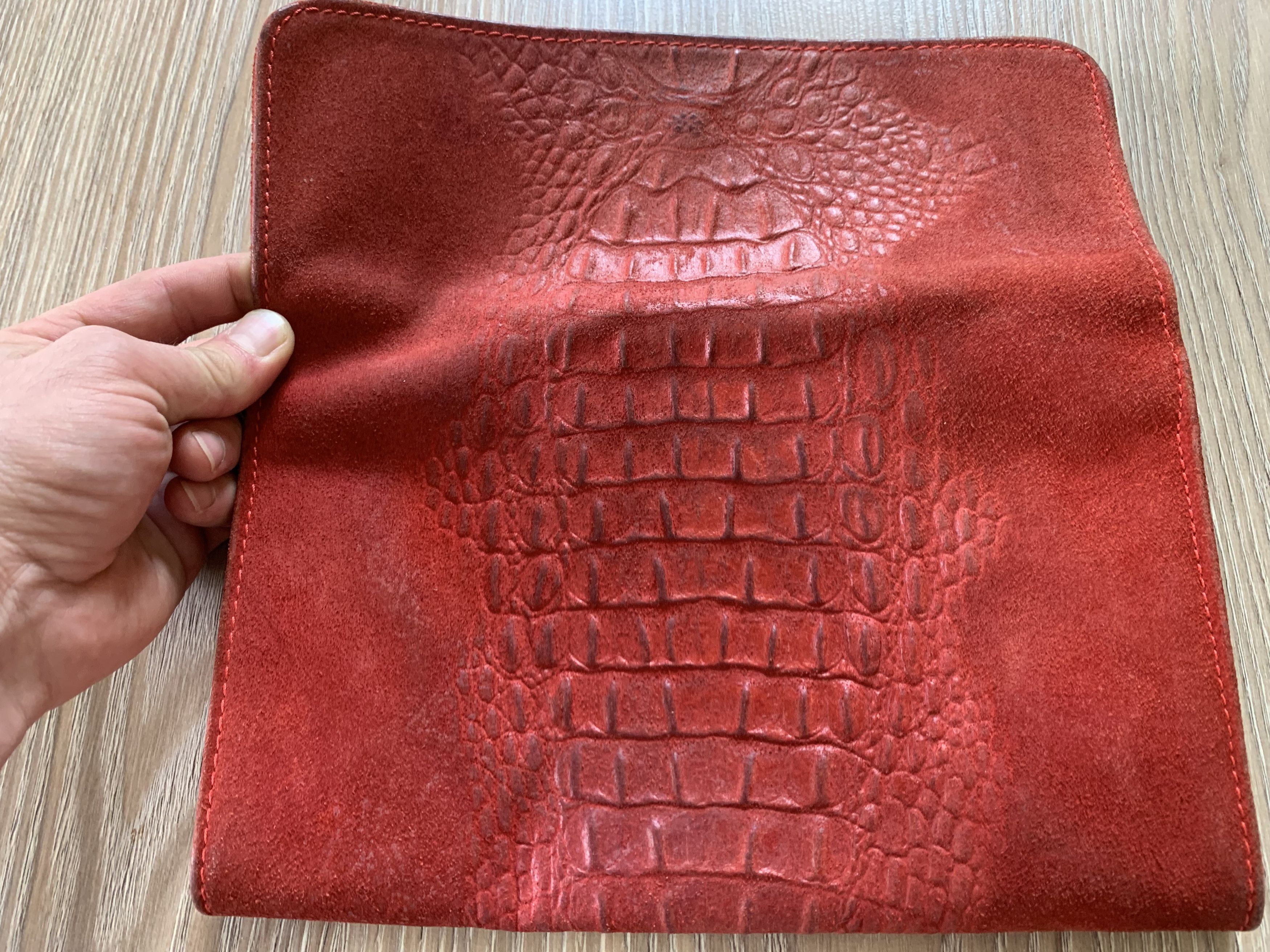 Designer Borse In Pelle Crocodile Genuine Leather Red Clutch Size ONE SIZE - 13 Thumbnail