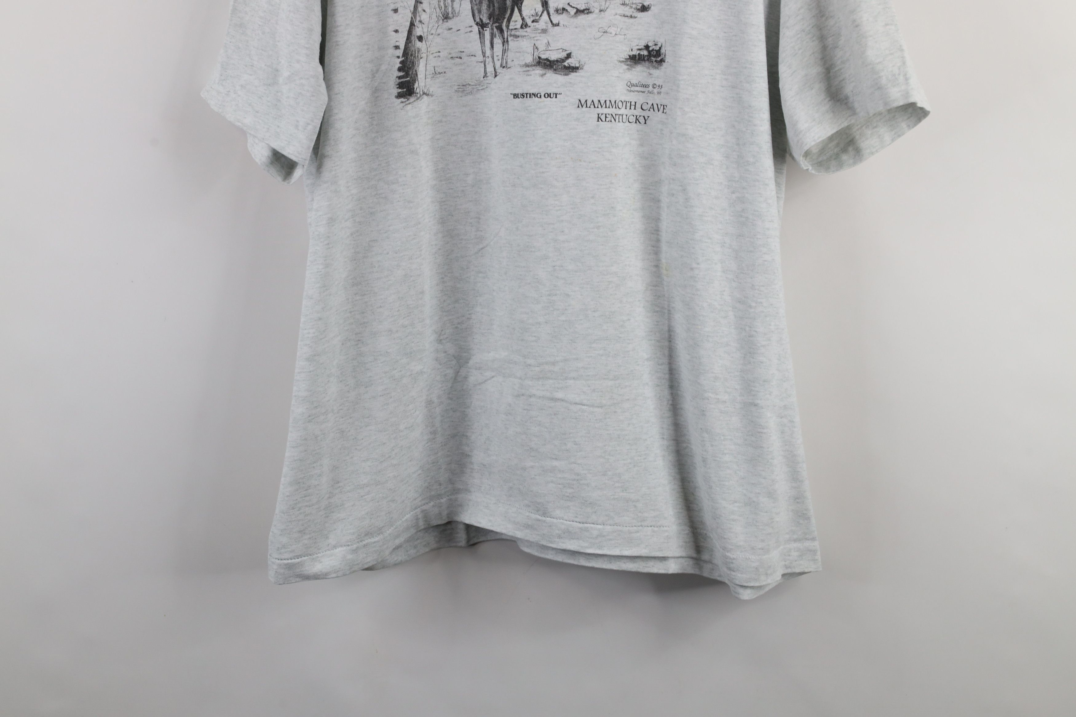 Vintage Vintage 90s Streetwear Mammoth Kentucky T-Shirt Gray USA Size US XXL / EU 58 / 5 - 3 Thumbnail