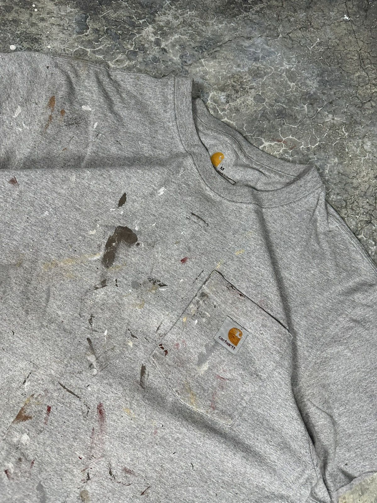 Carhartt × Vintage Vintage Carhartt Distressed Pocket Tee Size US M / EU 48-50 / 2 - 2 Thumbnail