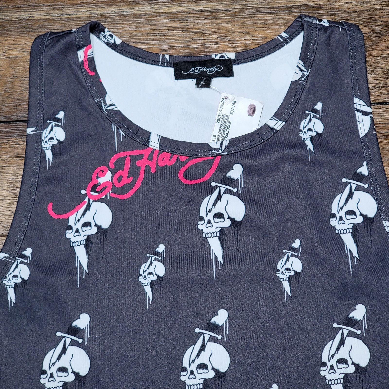 Ed Hardy Ed Hardy Crop Tank Top w/ Skulls & Daggers - Adult XS NWT Size XS / US 0-2 / IT 36-38 - 2 Thumbnail