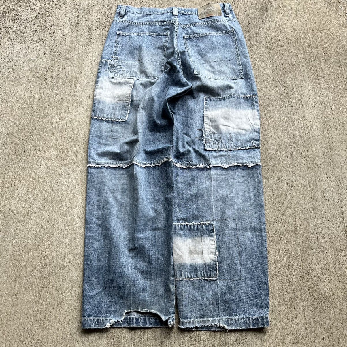 Japanese Brand × Southpole Crazy Vintage 90’s Jnco Style Patches Baggy Blue Jeans USA Size US 34 / EU 50 - 5 Thumbnail