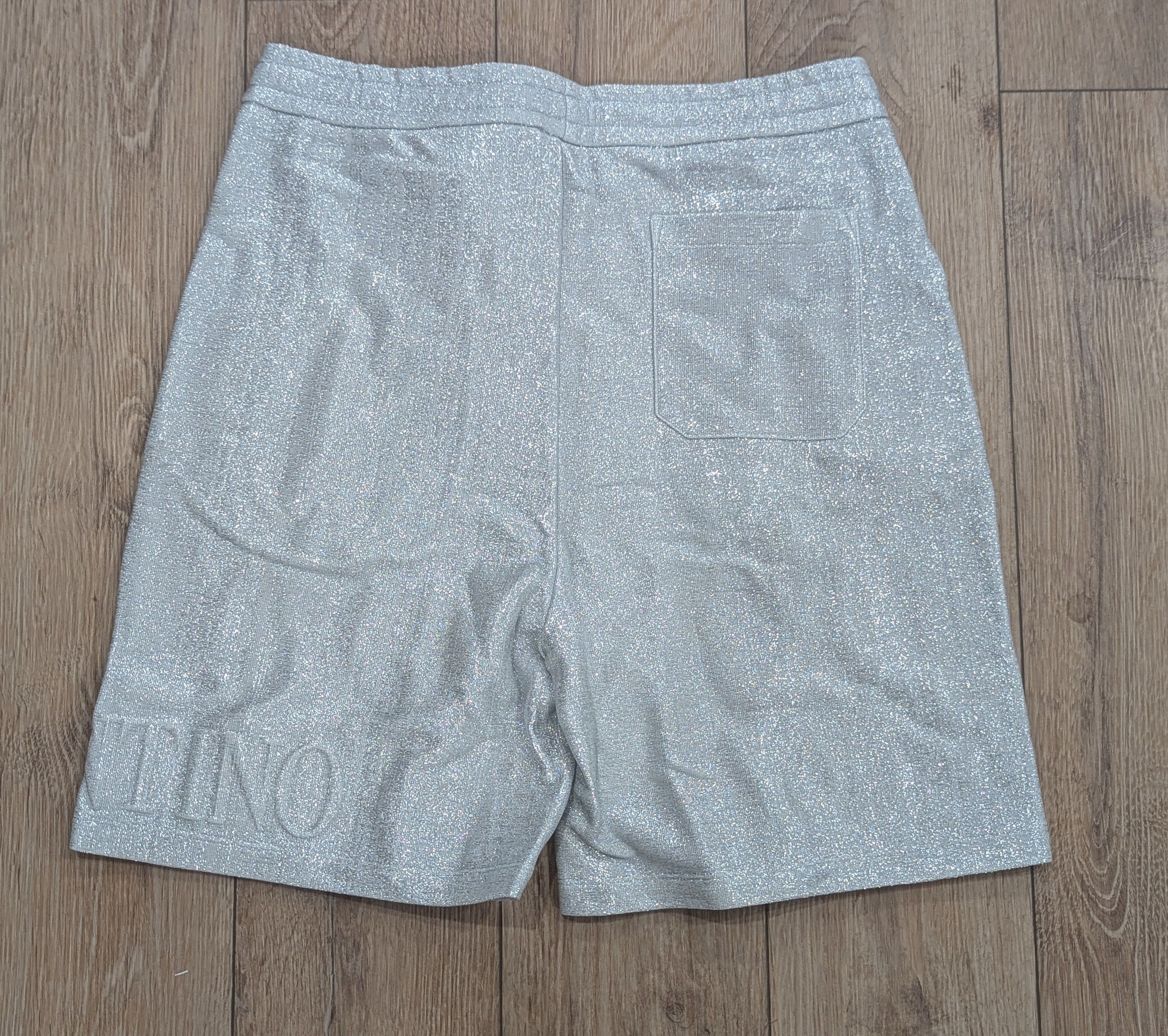Valentino Valentino Metallic Logo Drawstring Sweat Shorts Silver M Size US 32 / EU 48 - 3 Thumbnail