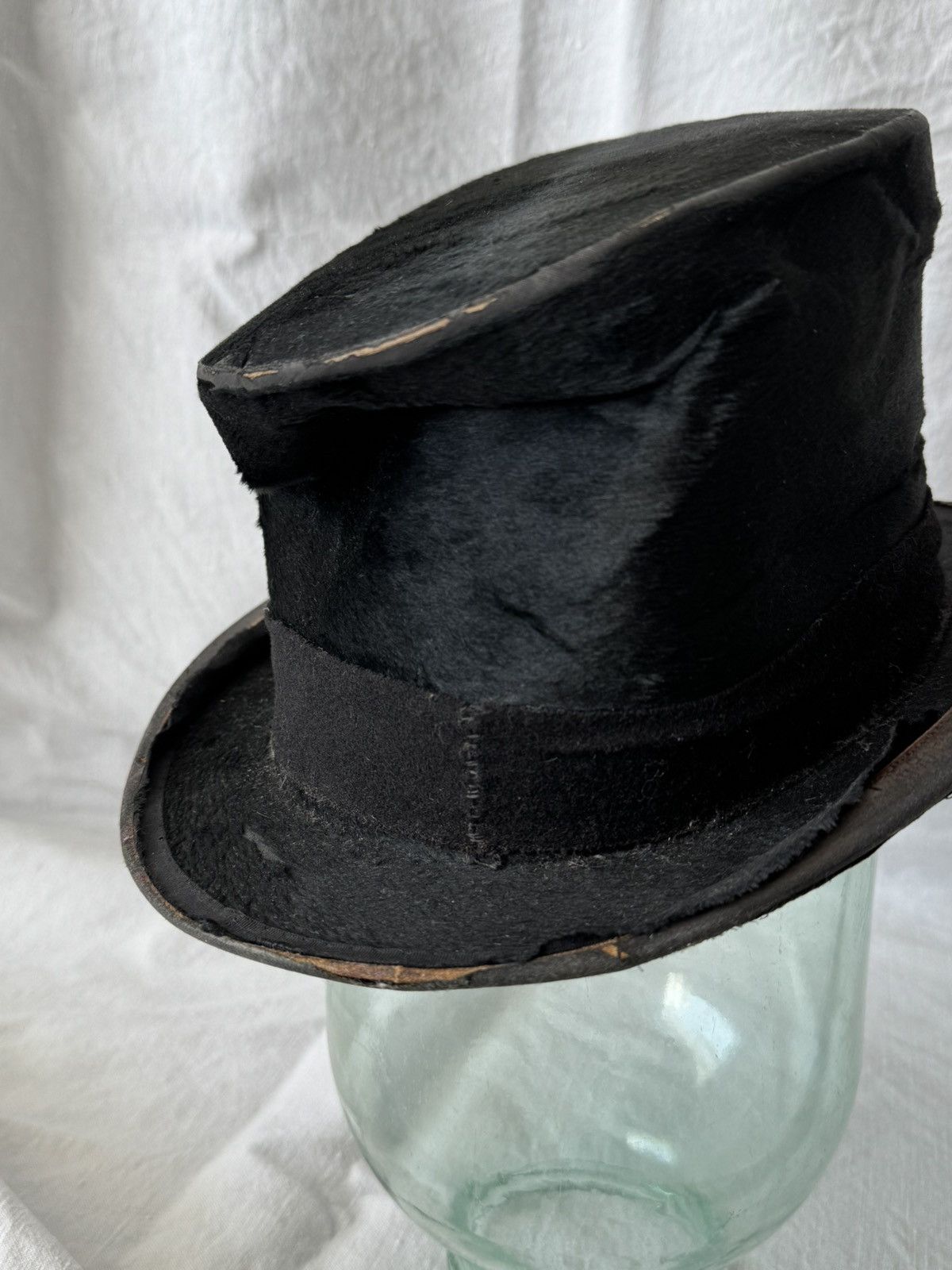 Japanese Brand Early 20th Century British Beaver Fur Art Deco Top Hat Size ONE SIZE - 4 Thumbnail