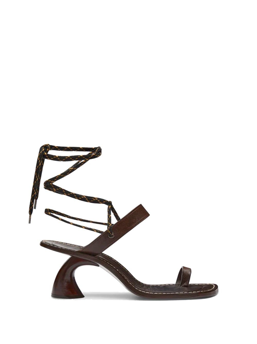 image of Dries Van Noten Sandals in Brown, Women's (Size 9)